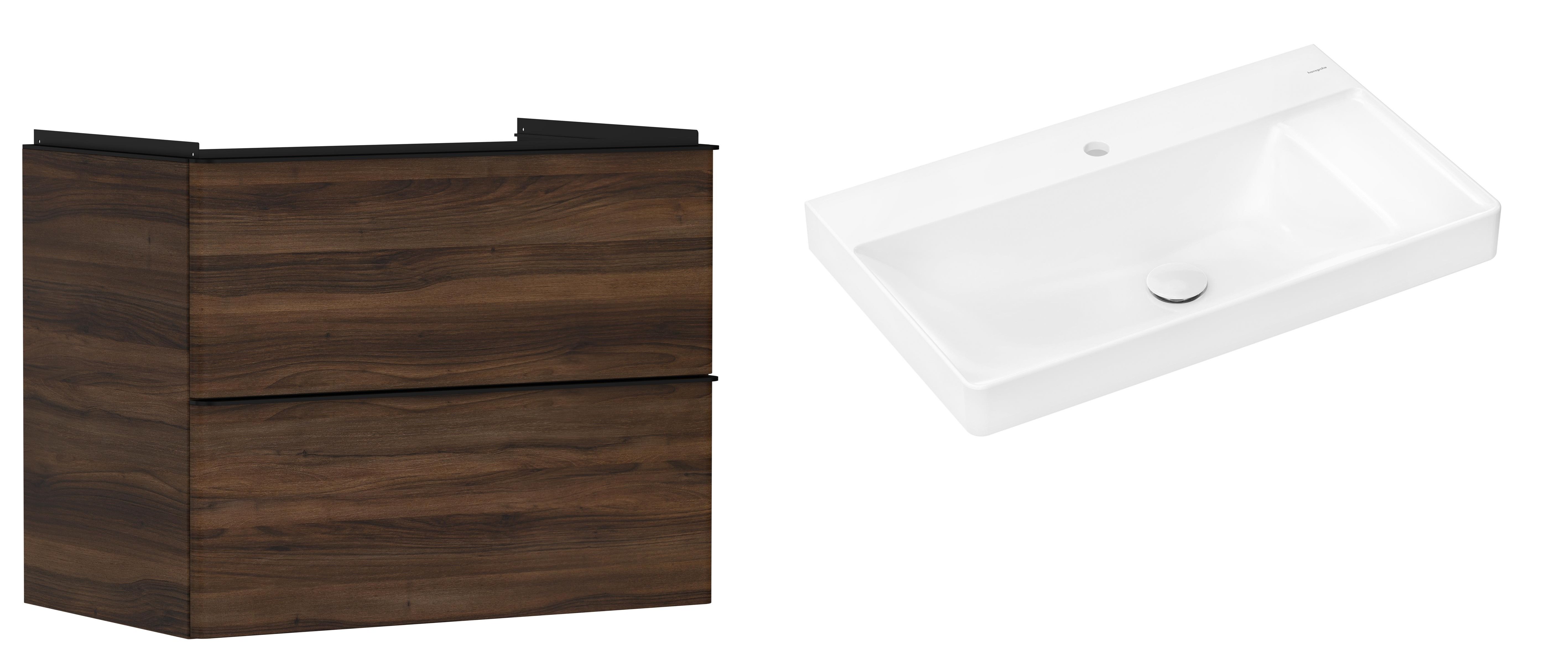 Súprava skrinka Hansgrohe Xelu Q 54030670, umývadlo Hansgrohe Xelu Q 61024450