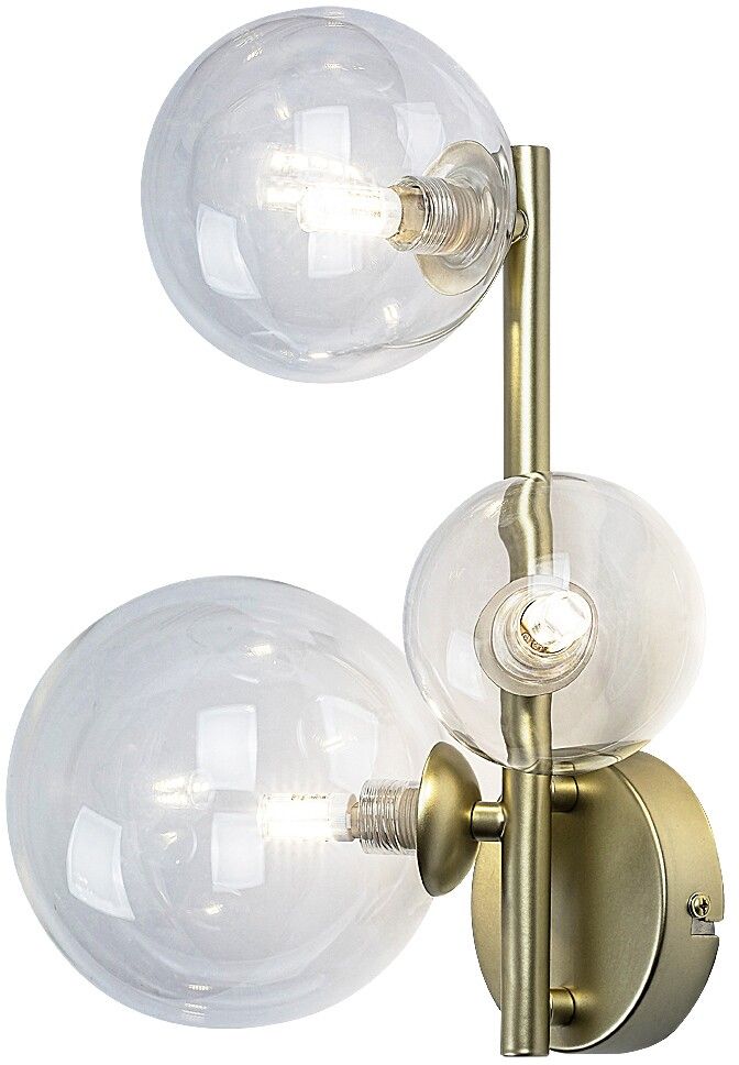 Rabalux Aslov nástenná lampa 3x28 W priehľadná-zlatá 71299