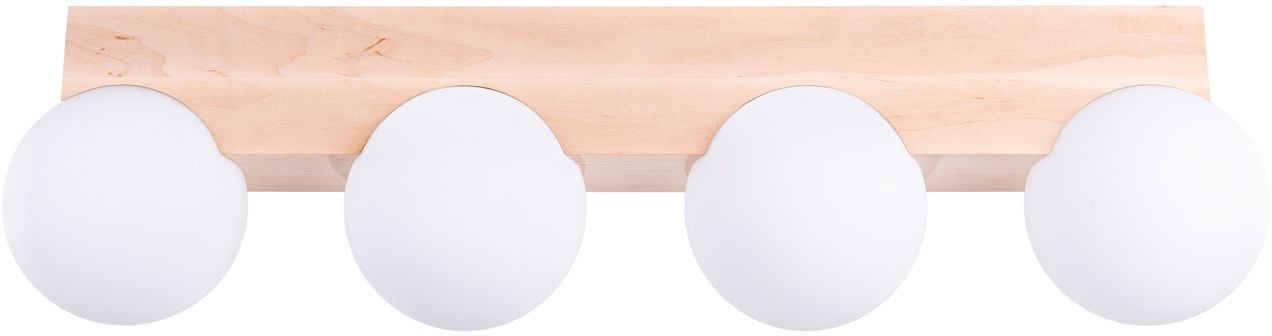 Sollux Lighting Bulbo stropné svietidlo 4x8 W biela-drevená SL.1685