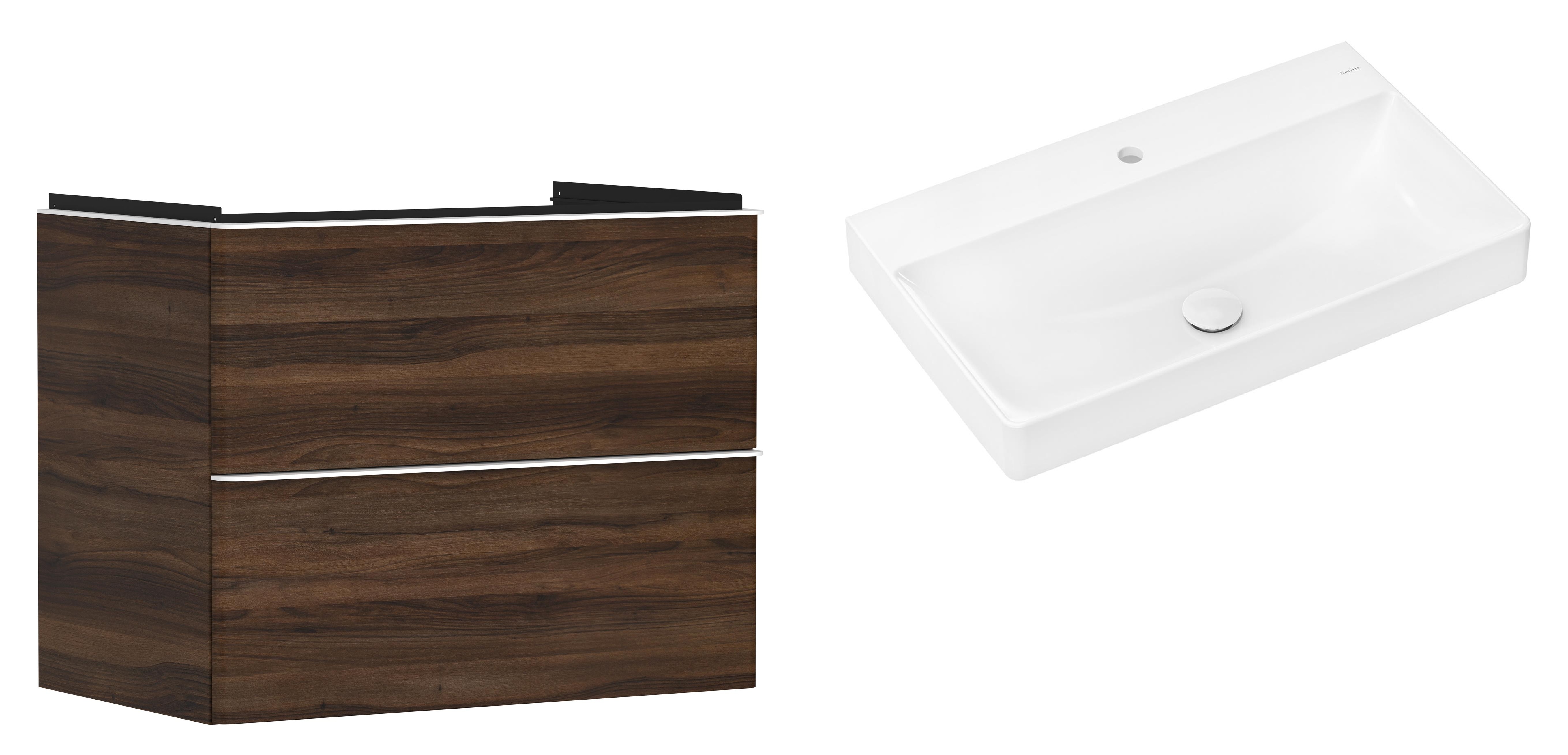 Súprava skrinka Hansgrohe Xelu Q 54030700, umývadlo Hansgrohe Xelu Q 61020450