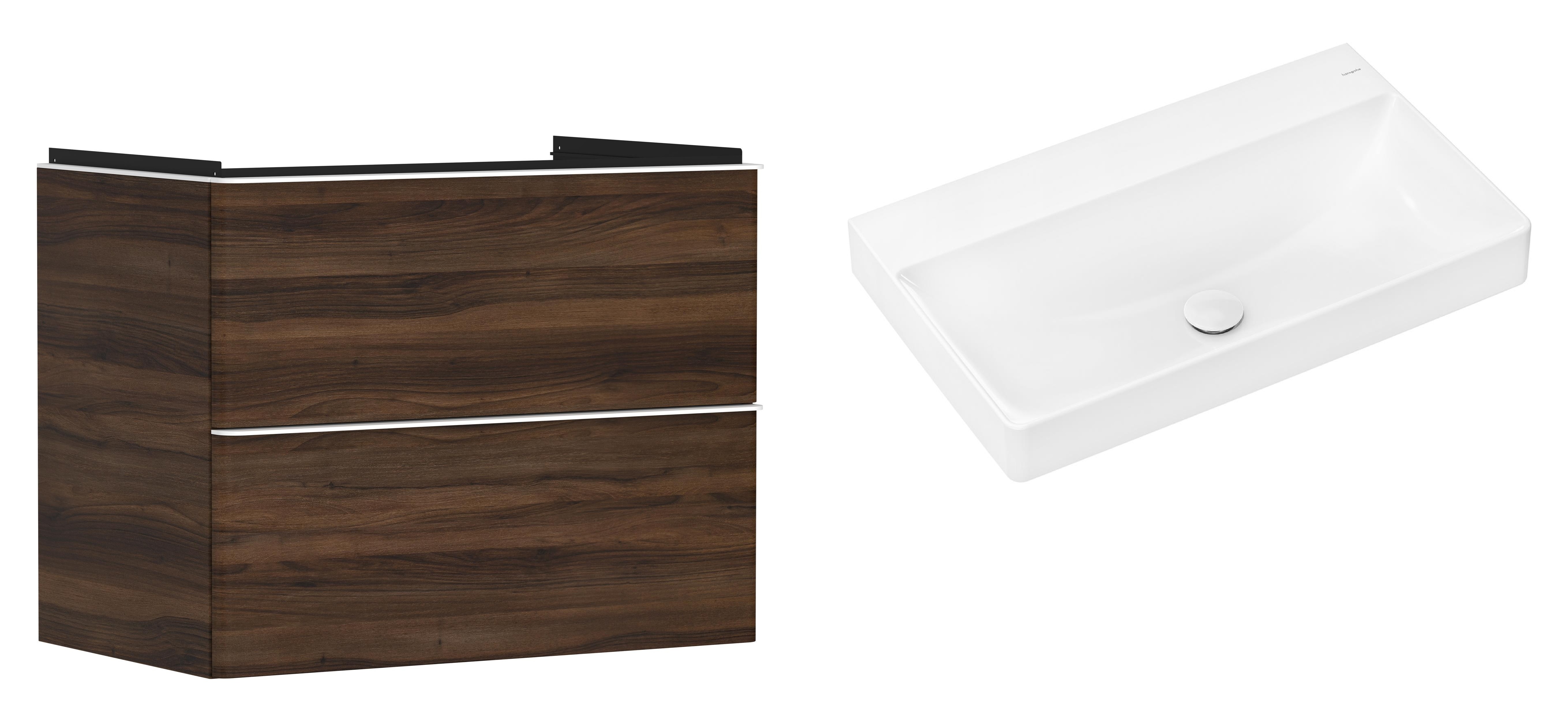 Súprava skrinka Hansgrohe Xelu Q 54030700, umývadlo Hansgrohe Xelu Q 61021450