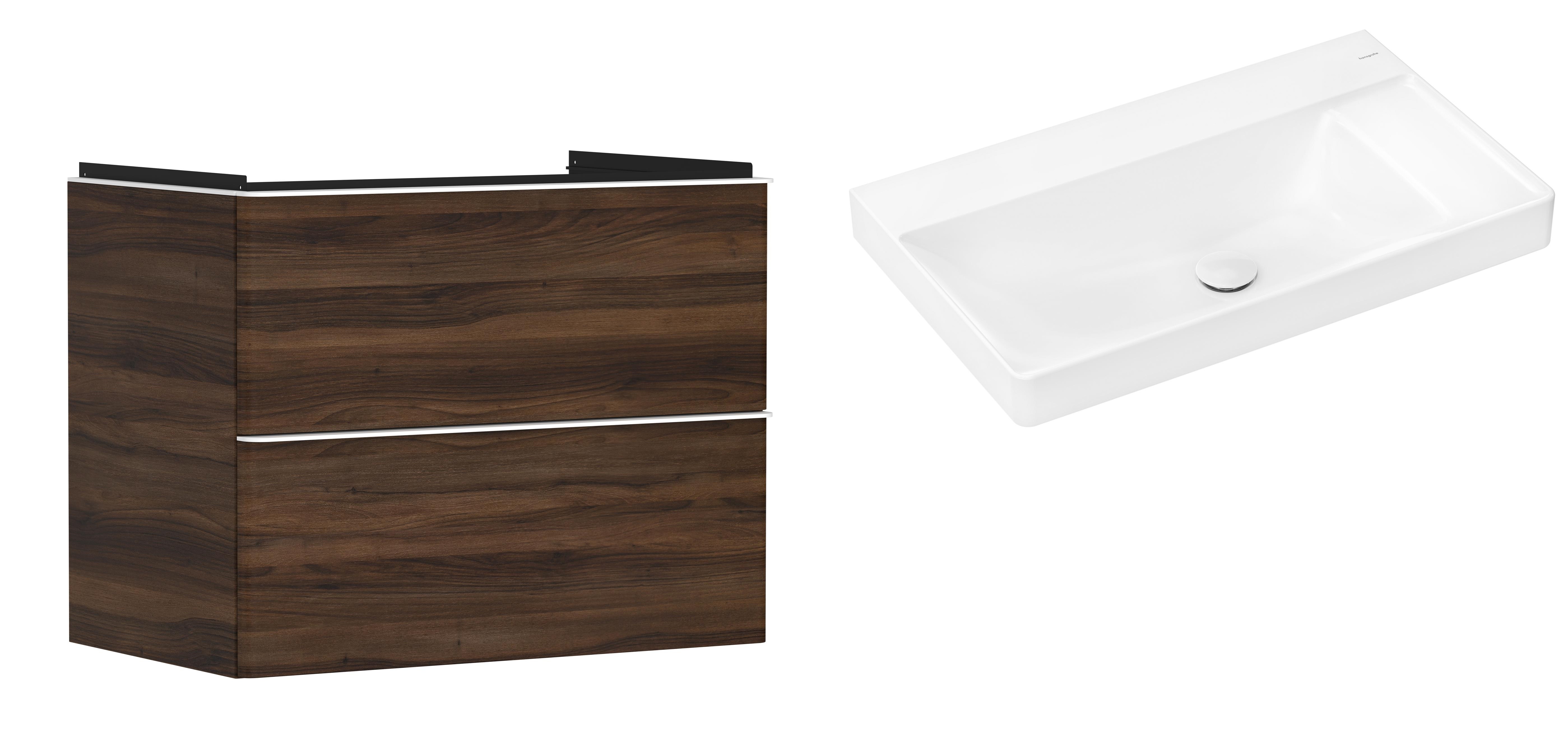 Súprava skrinka Hansgrohe Xelu Q 54030700, umývadlo Hansgrohe Xelu Q 61026450