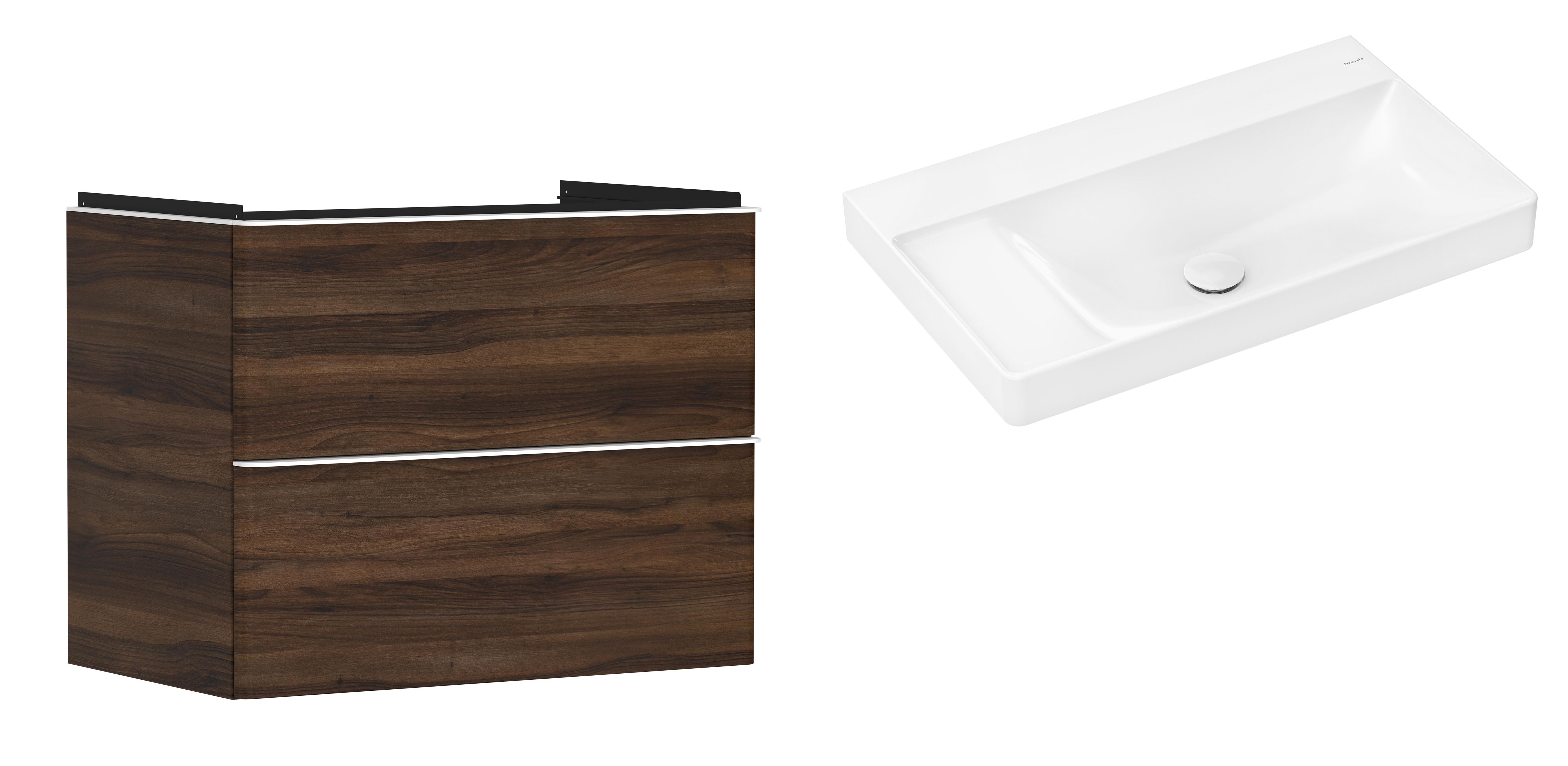 Súprava skrinka Hansgrohe Xelu Q 54030700, umývadlo Hansgrohe Xelu Q 61032450