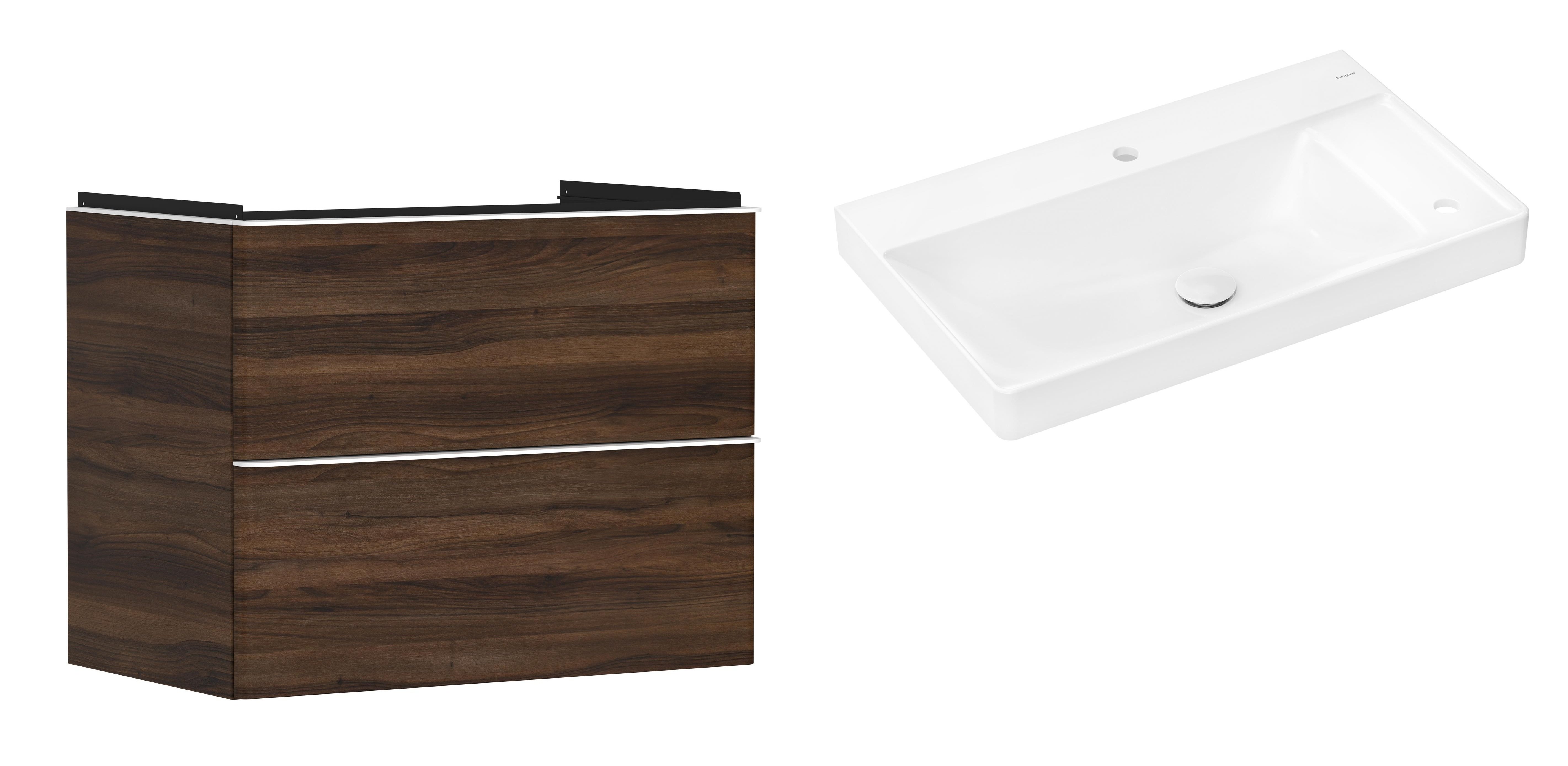 Súprava skrinka Hansgrohe Xelu Q 54030700, umývadlo Hansgrohe Xelu Q 61025450