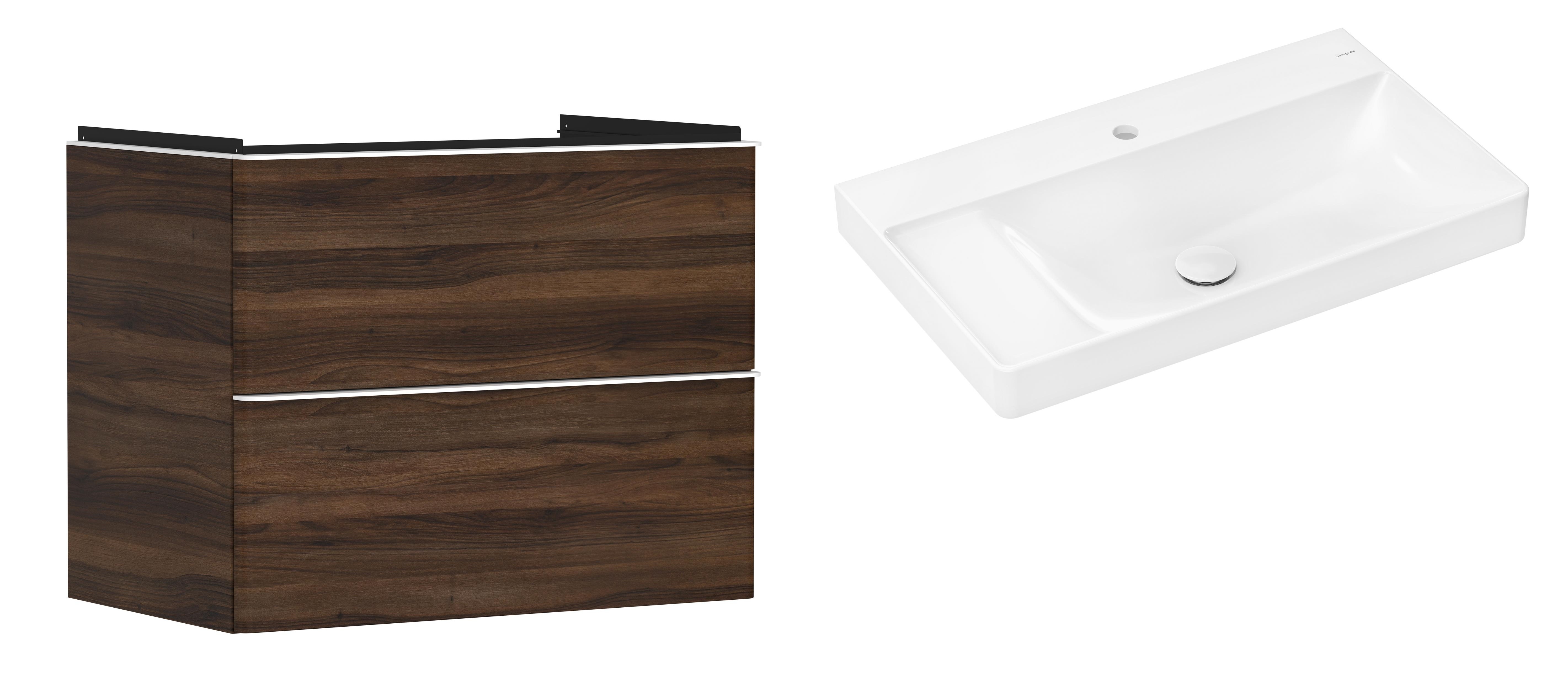 Súprava skrinka Hansgrohe Xelu Q 54030700, umývadlo Hansgrohe Xelu Q 61030450