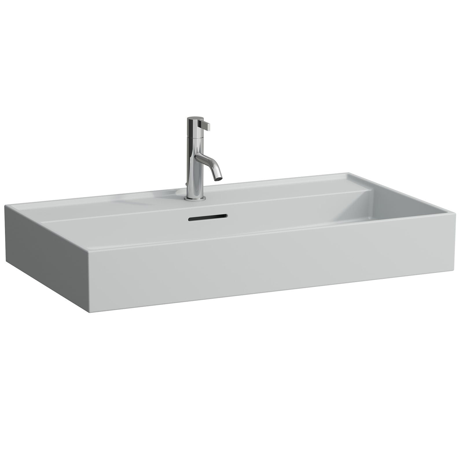 Laufen Kartell umývadlo 80x46 cm obdĺžnik klasické umývadlo sivá/kamenná H8163367591041
