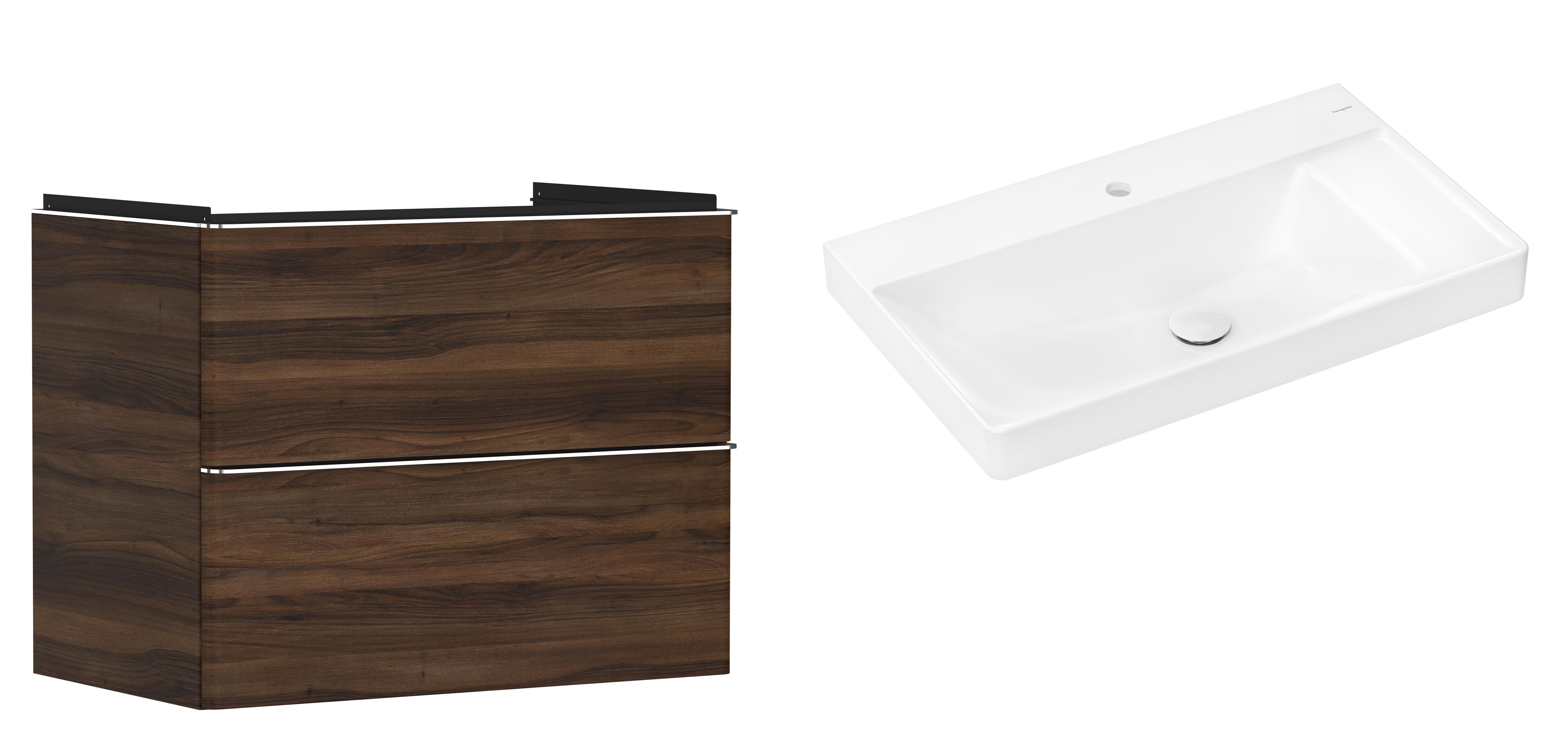 Súprava skrinka Hansgrohe Xelu Q 54030000, umývadlo Hansgrohe Xelu Q 61024450