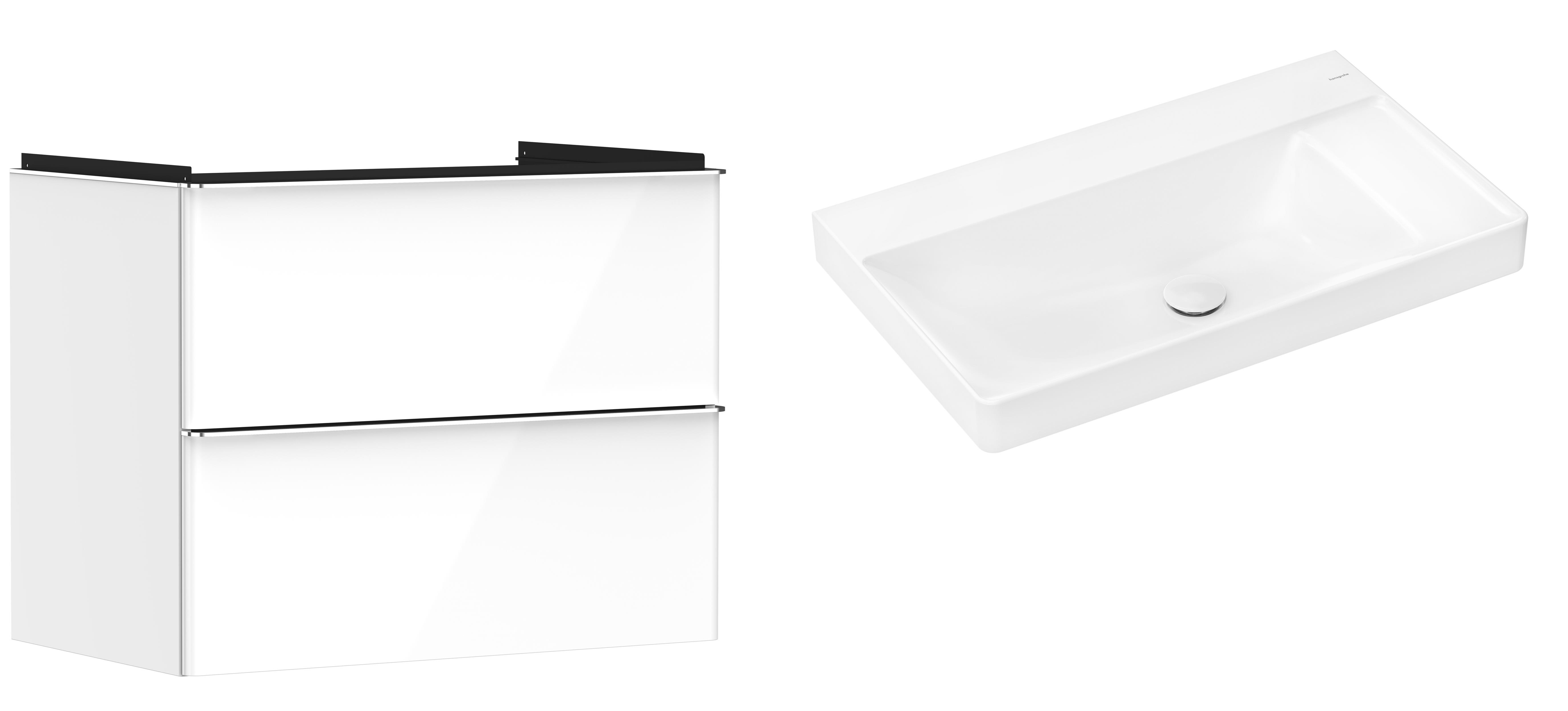 Súprava skrinka Hansgrohe Xelu Q 54027000, umývadlo Hansgrohe Xelu Q 61026450