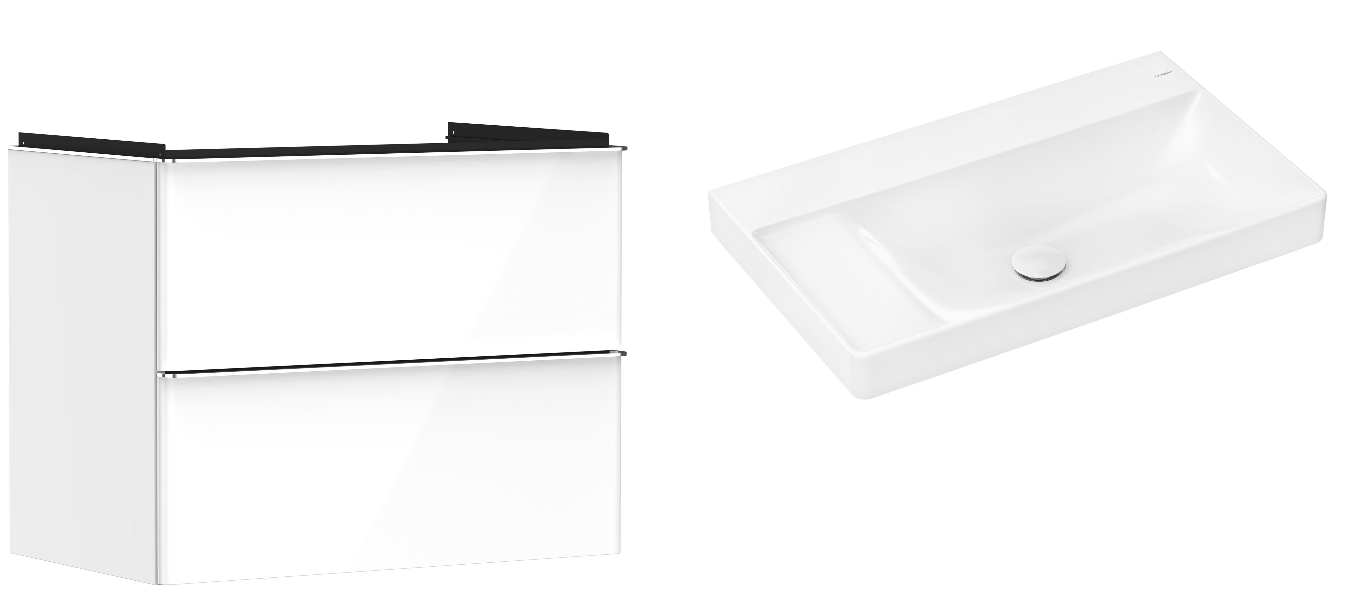 Súprava skrinka Hansgrohe Xelu Q 54027000, umývadlo Hansgrohe Xelu Q 61032450