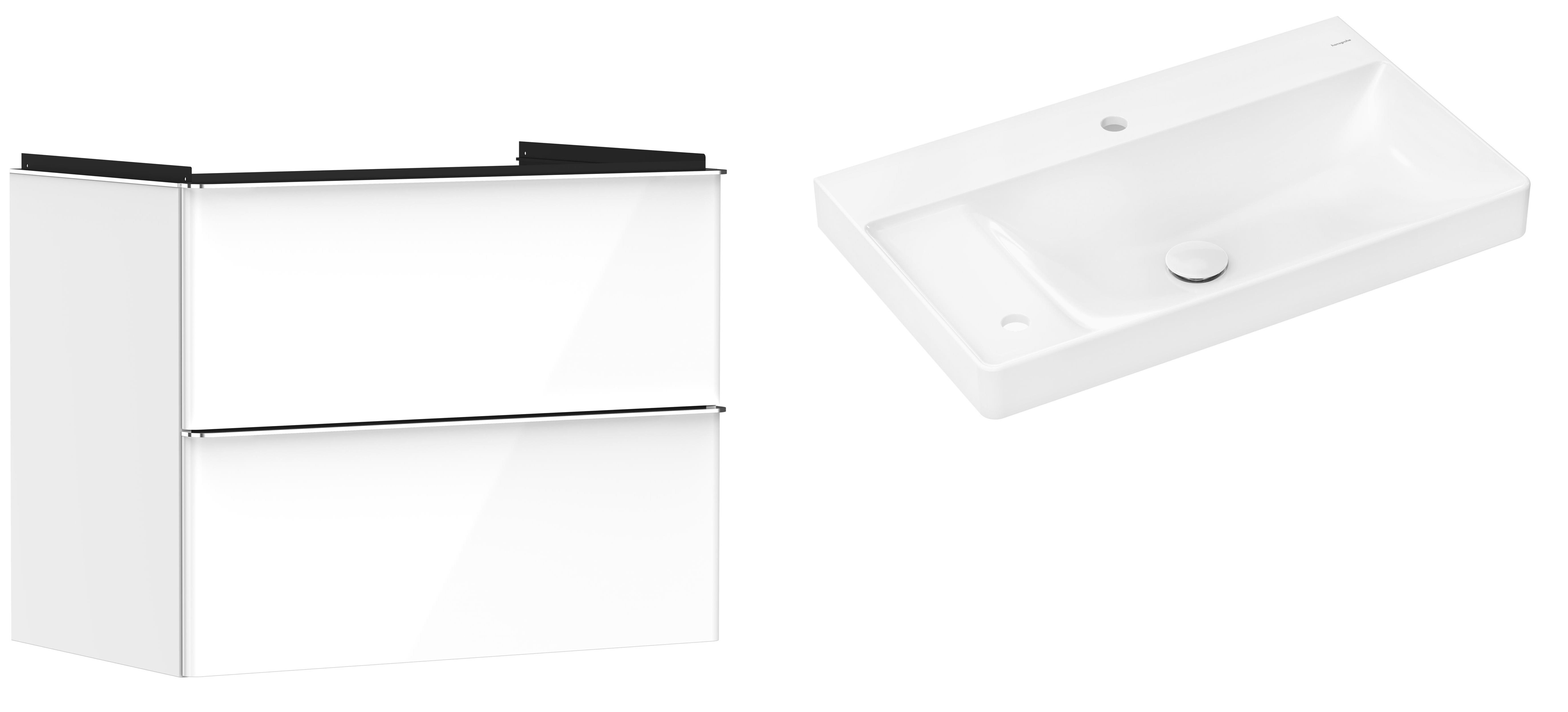 Súprava skrinka Hansgrohe Xelu Q 54027000, umývadlo Hansgrohe Xelu Q 61031450