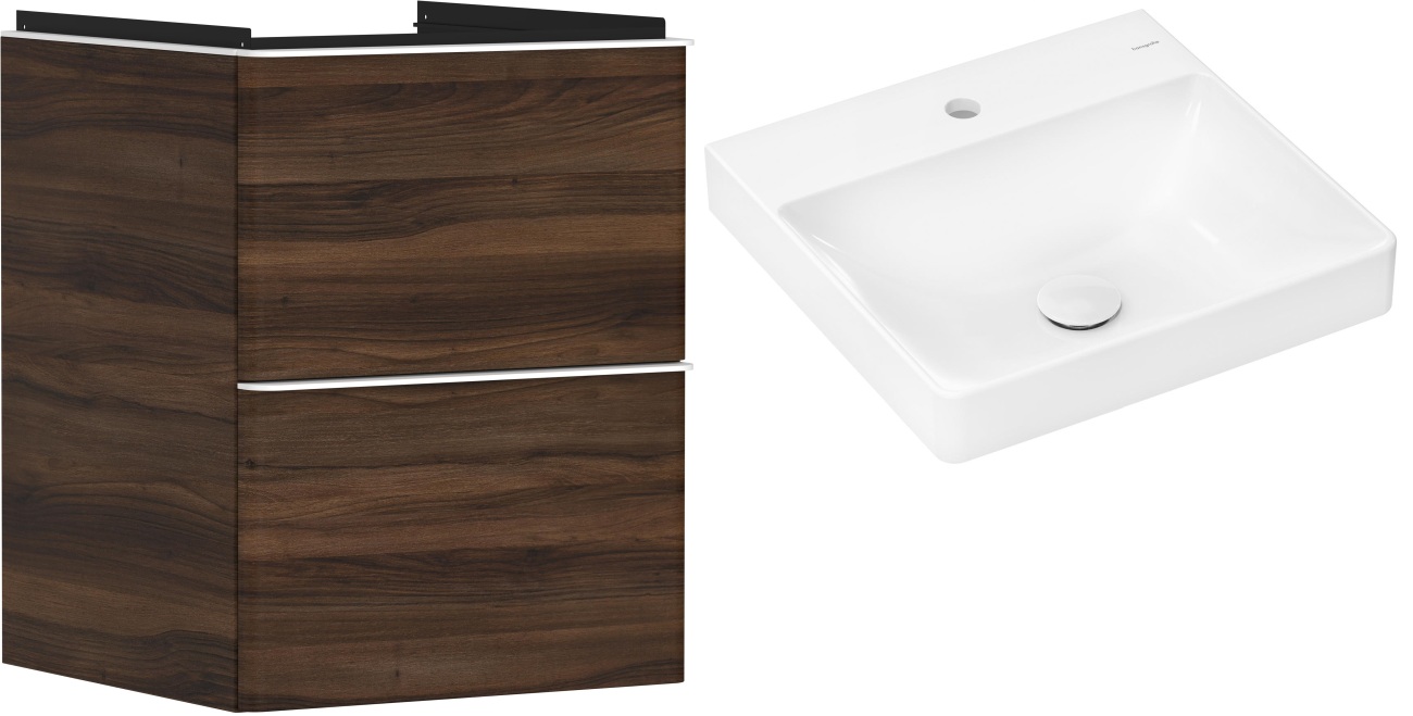 Súprava skrinka Hansgrohe Xelu Q 54022700, umývadlo Hansgrohe Xelu Q 61012450