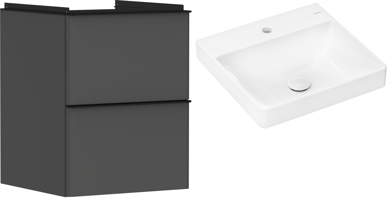 Súprava skrinka Hansgrohe Xelu Q 54020670, umývadlo Hansgrohe Xelu Q 61012450
