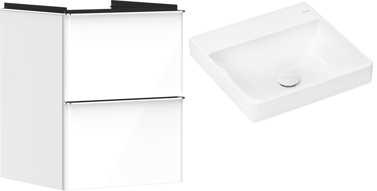 Súprava skrinka Hansgrohe Xelu Q 54019000, umývadlo Hansgrohe Xelu Q 61013450