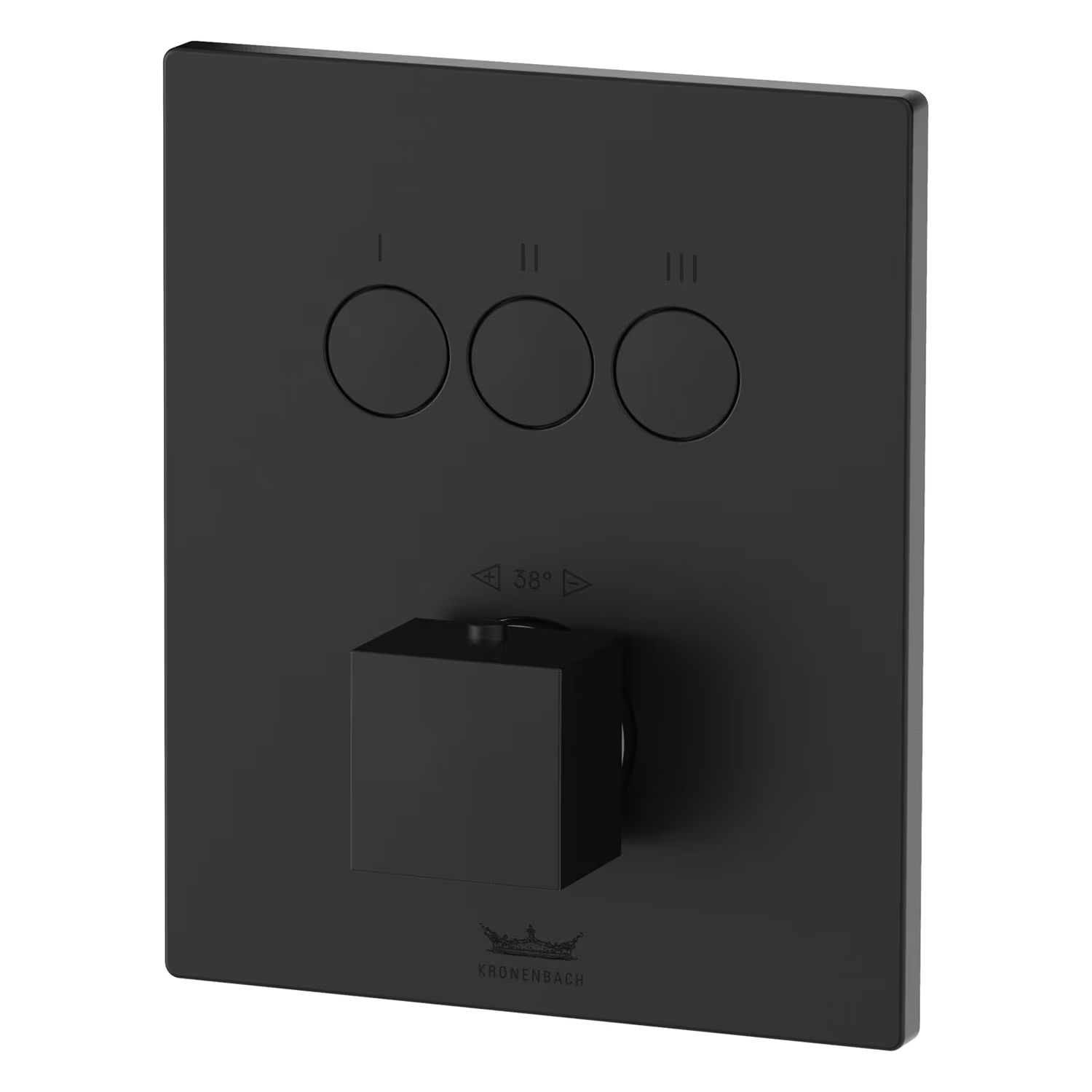 Kronenbach Smart Push vaňová/sprchová batéria podomietková s termostatom čierna 19046003SM