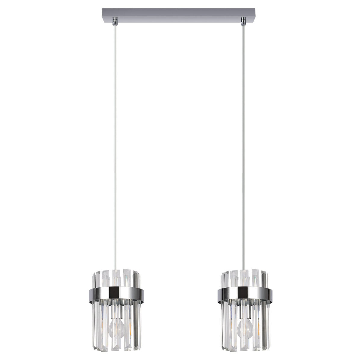 Light Prestige Vetro závesné svietidlo 2x10 W chrómová LP-2910/2L CH