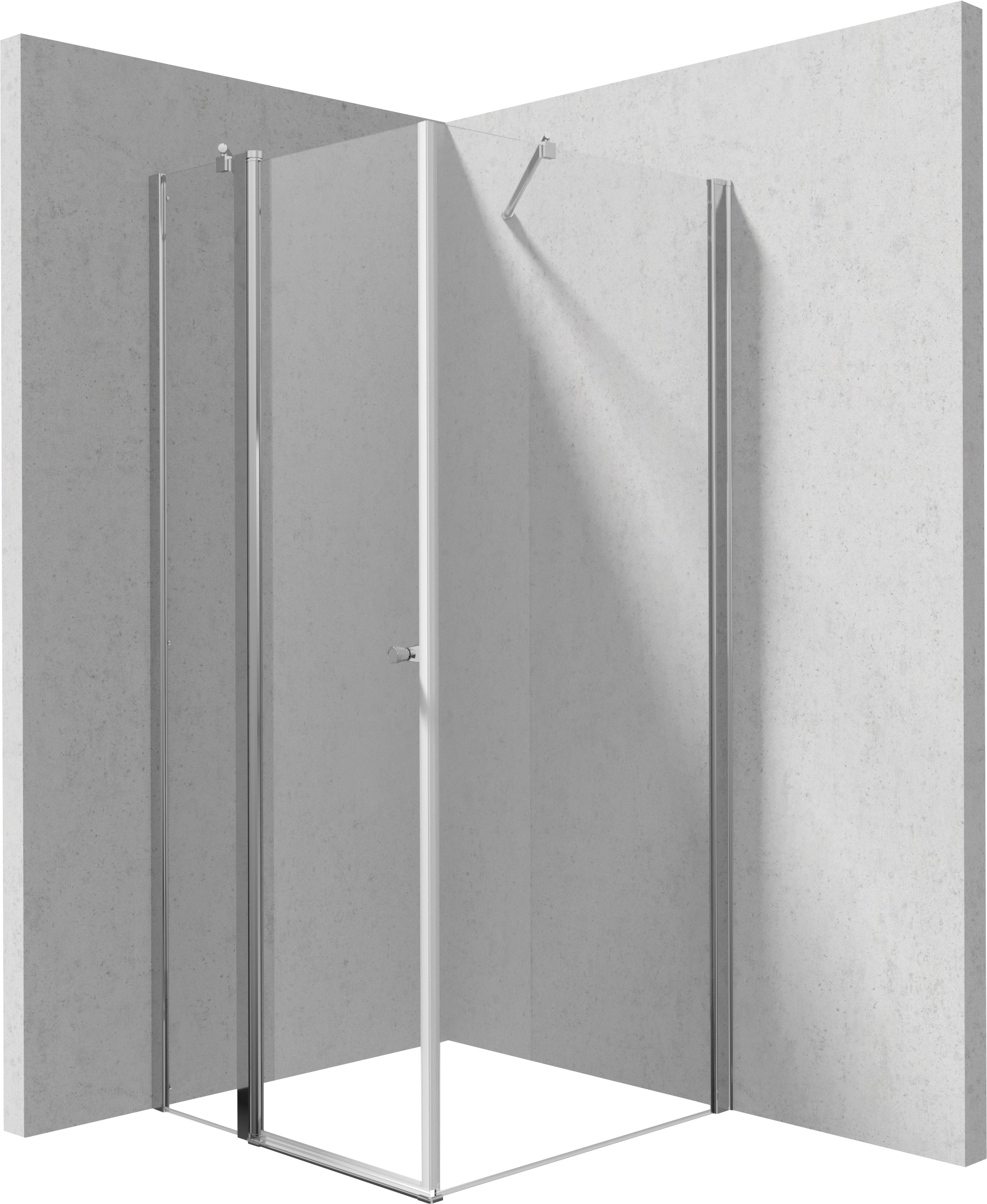 Deante Kerria Plus sprchovací kút 80x80 cm obdĺžniková chromová lesklé/priehľadné sklo KKN0U08S08
