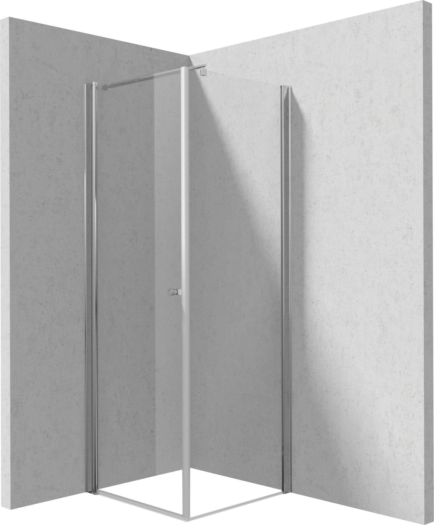 Deante Kerria Plus sprchovací kút 90x90 cm obdĺžniková chromová lesklé/priehľadné sklo KKN0W09S09
