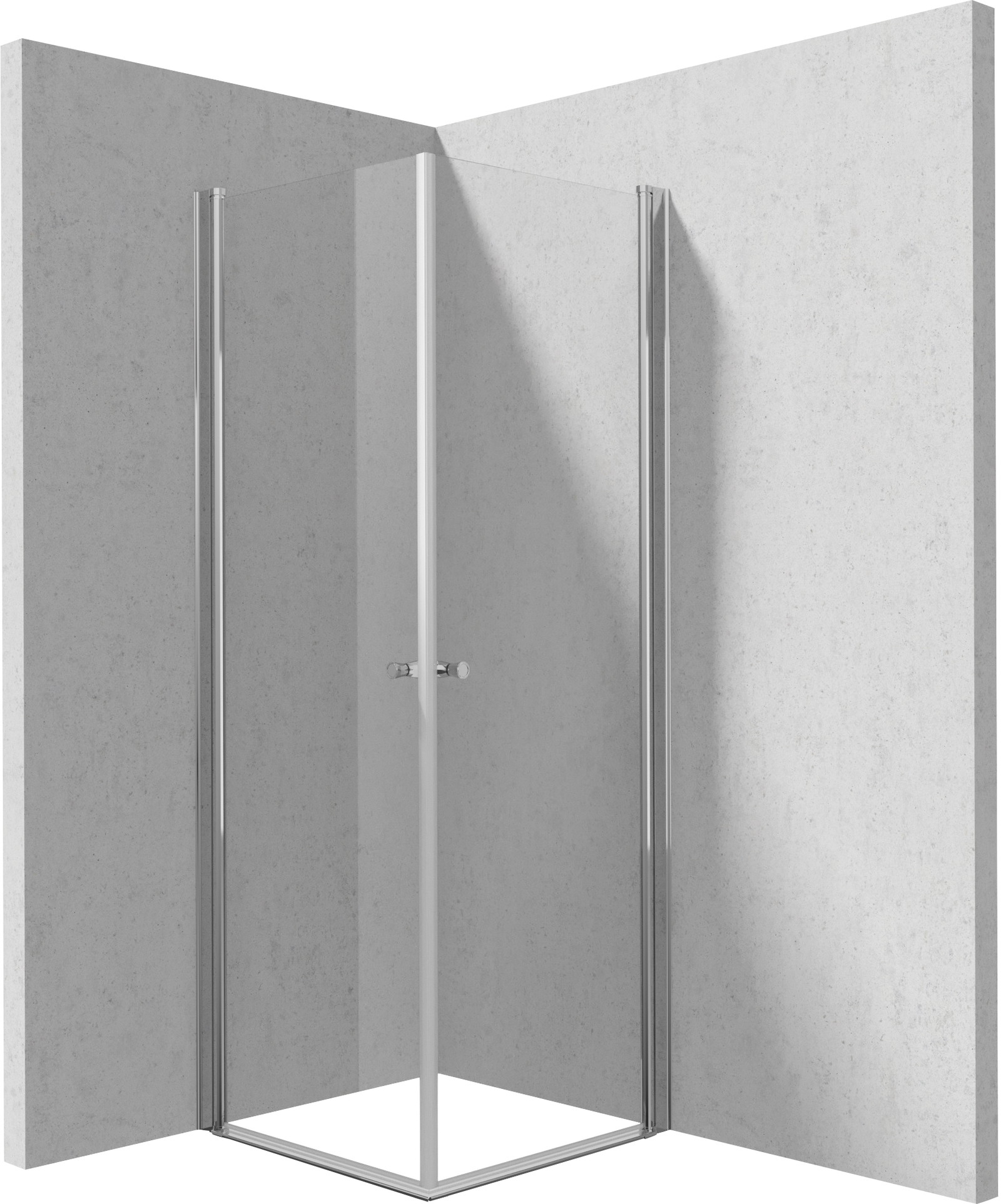 Deante Kerria Plus sprchovací kút 90x90 cm obdĺžniková chromová lesklé/priehľadné sklo KKN0W09W09