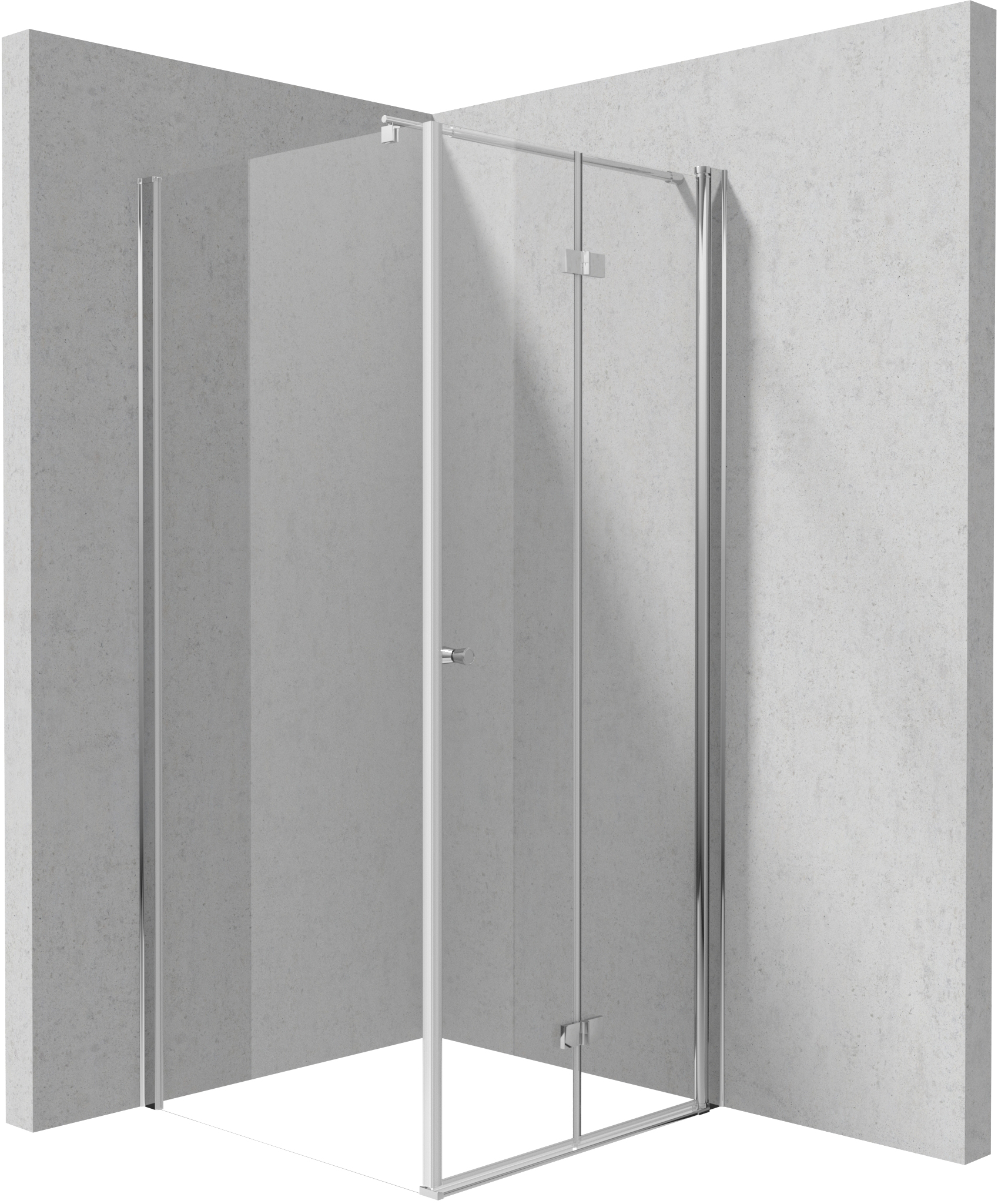 Deante Kerria Plus sprchovací kút 80x80 cm obdĺžniková chromová lesklé/priehľadné sklo KKN0X08S08