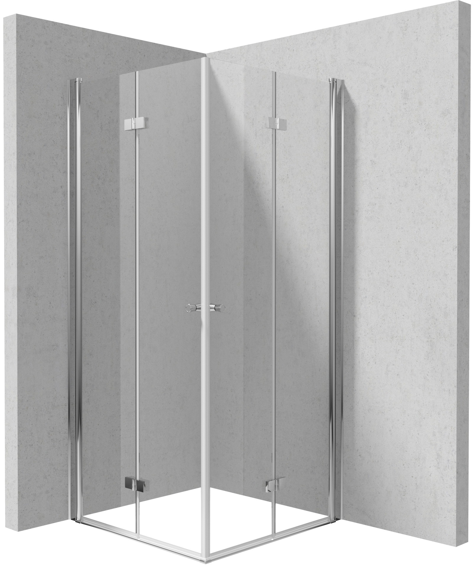 Deante Kerria Plus sprchovací kút 90x90 cm obdĺžniková chromová lesklé/priehľadné sklo KKN0X09X09
