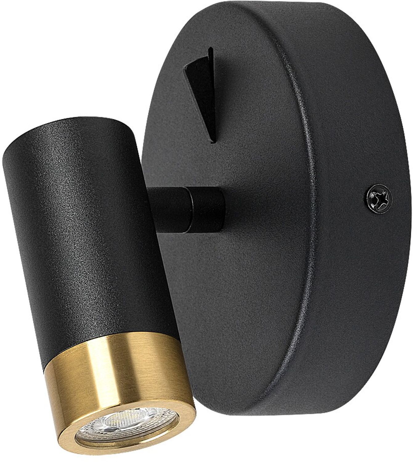 Rabalux Kadir nástenná lampa 1x3 W čierna-priehľadná-zlatá 75040