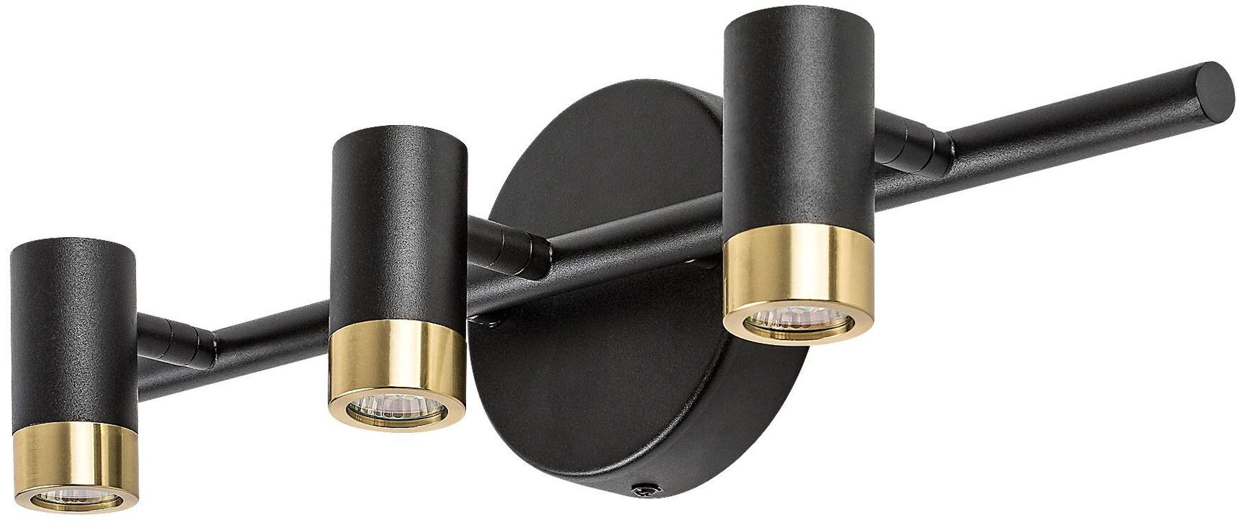 Rabalux Kadir nástenná lampa 3x9 W čierna-priehľadná-zlatá 75042