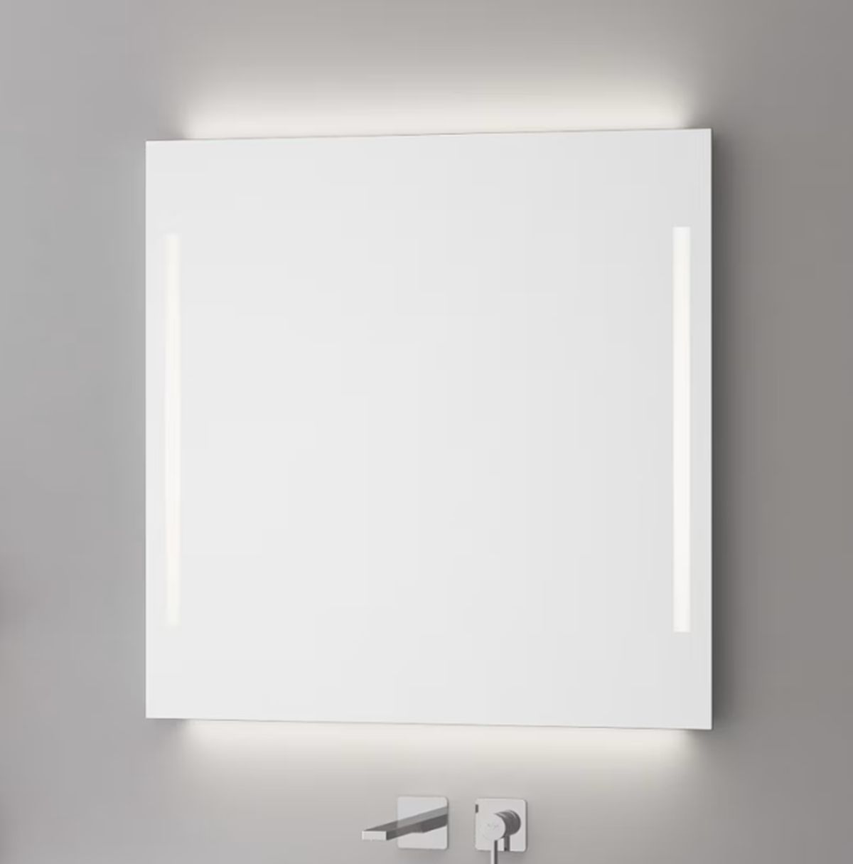 Kronenbach Sun zrkadlo 80x70 cm odĺžnikový s osvetlením strieborná US807082KBSNLEDN
