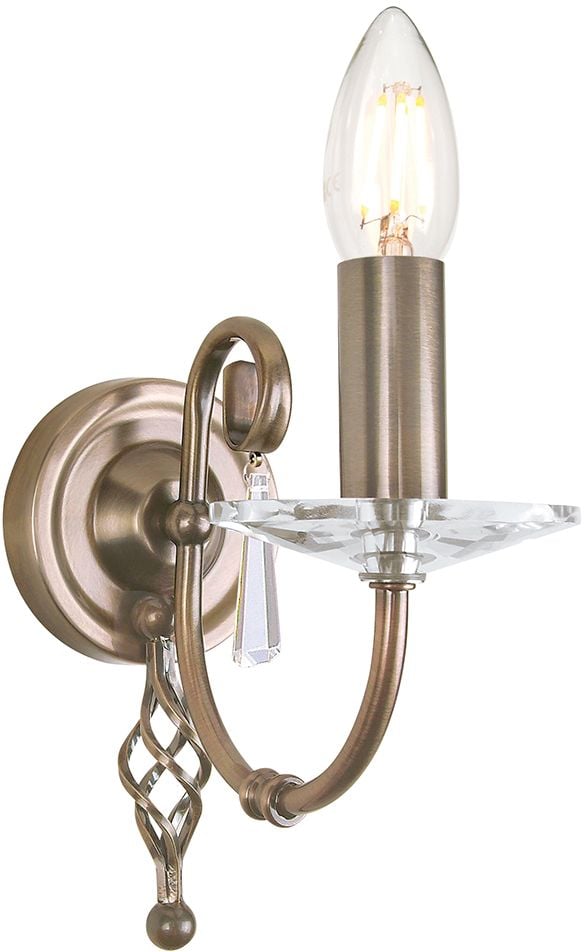 Elstead Lighting Aegean nástenná lampa 1x60 W mosadzná AG1-AGED-BRASS