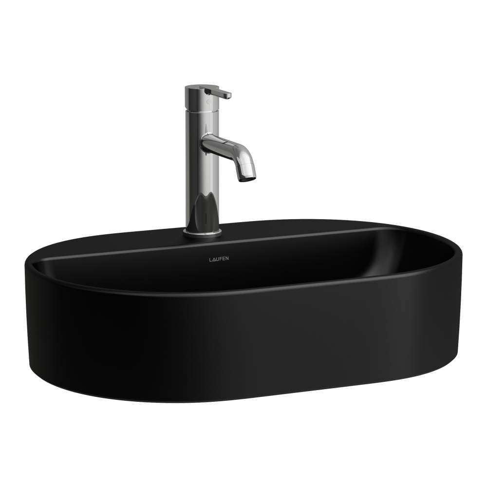 Laufen Savoy umývadlo 55x38 cm oválny pultové umývadlo čierna H8129457161111