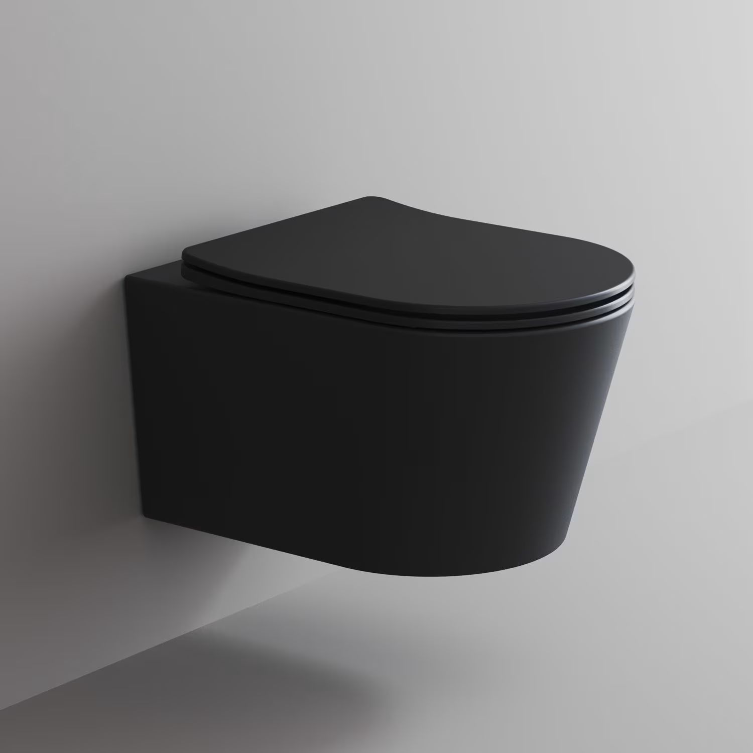 Kronenbach Tube wc misa závesné bez oplachovacieho kruhu s vírivým splachovaním čierna KB100082MB