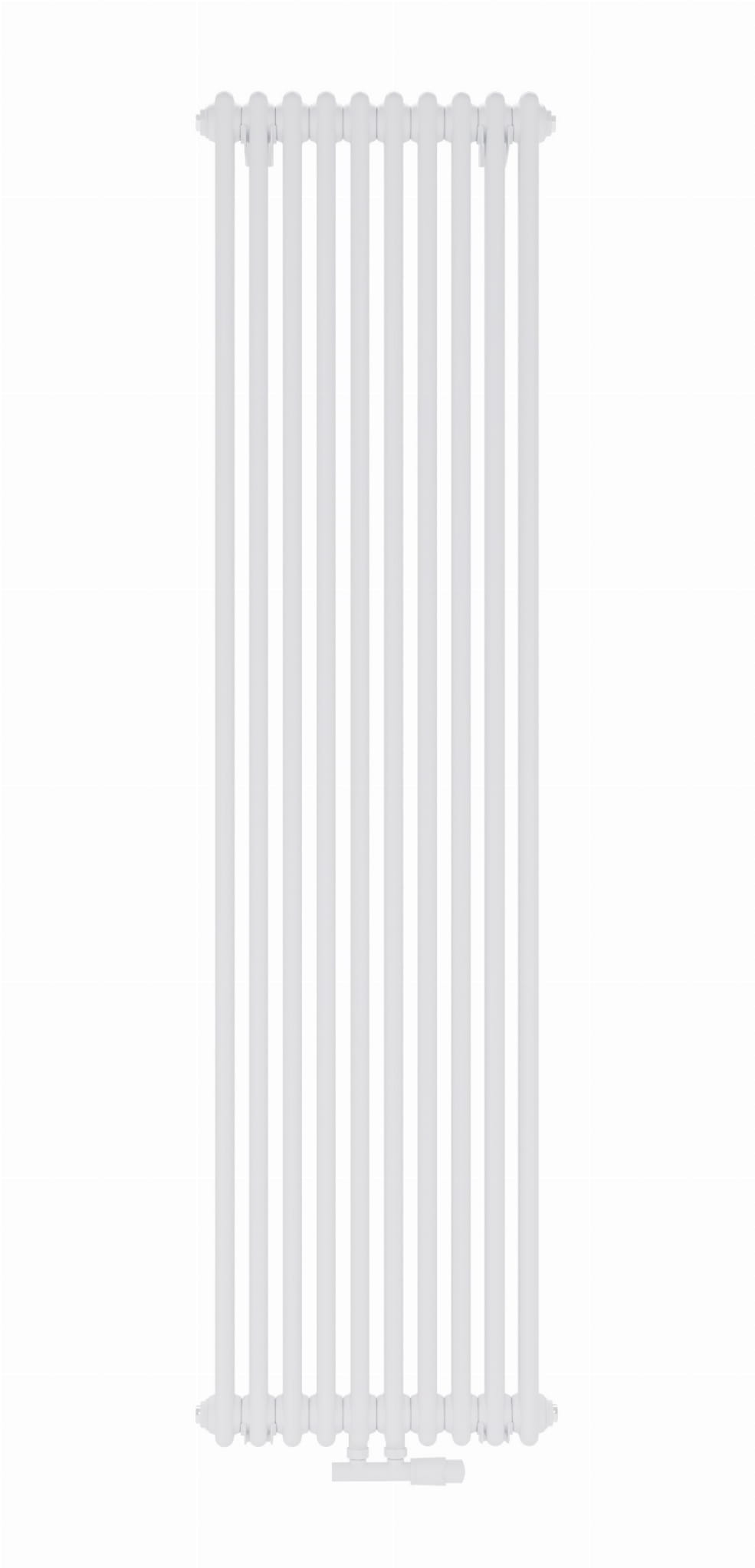 Luxrad Columnus 2 dekoratívny radiátor 200x47 cm podłączenie dolné biela COL220004709016ZDC