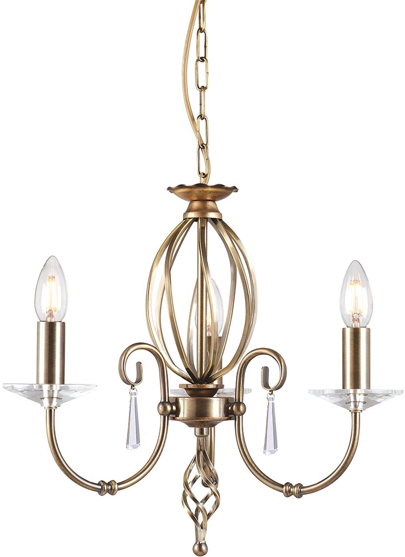 Elstead Lighting Aegean závesné svietidlo 3x60 W mosadzná AG3-AGED-BRASS