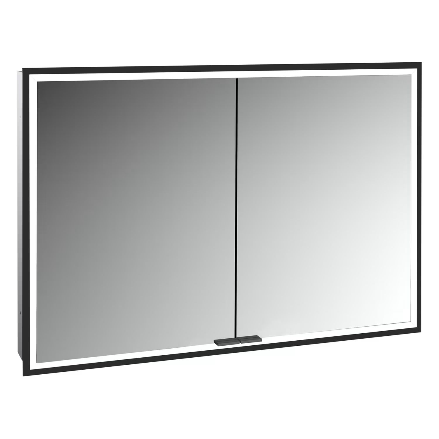 Kronenbach Cube 2.0 skrinka 100x17x70 cm so zrkadlom čierna KB100226MB