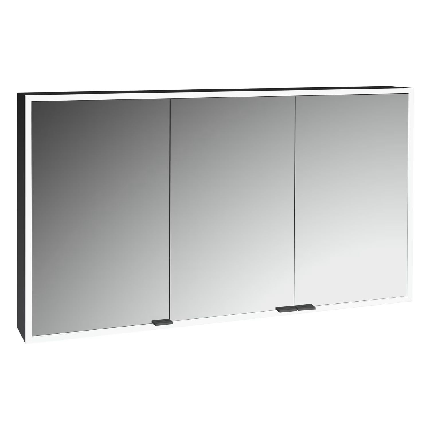 Kronenbach Cube 2.0 skrinka 120x17x70 cm so zrkadlom čierna KB100220MB