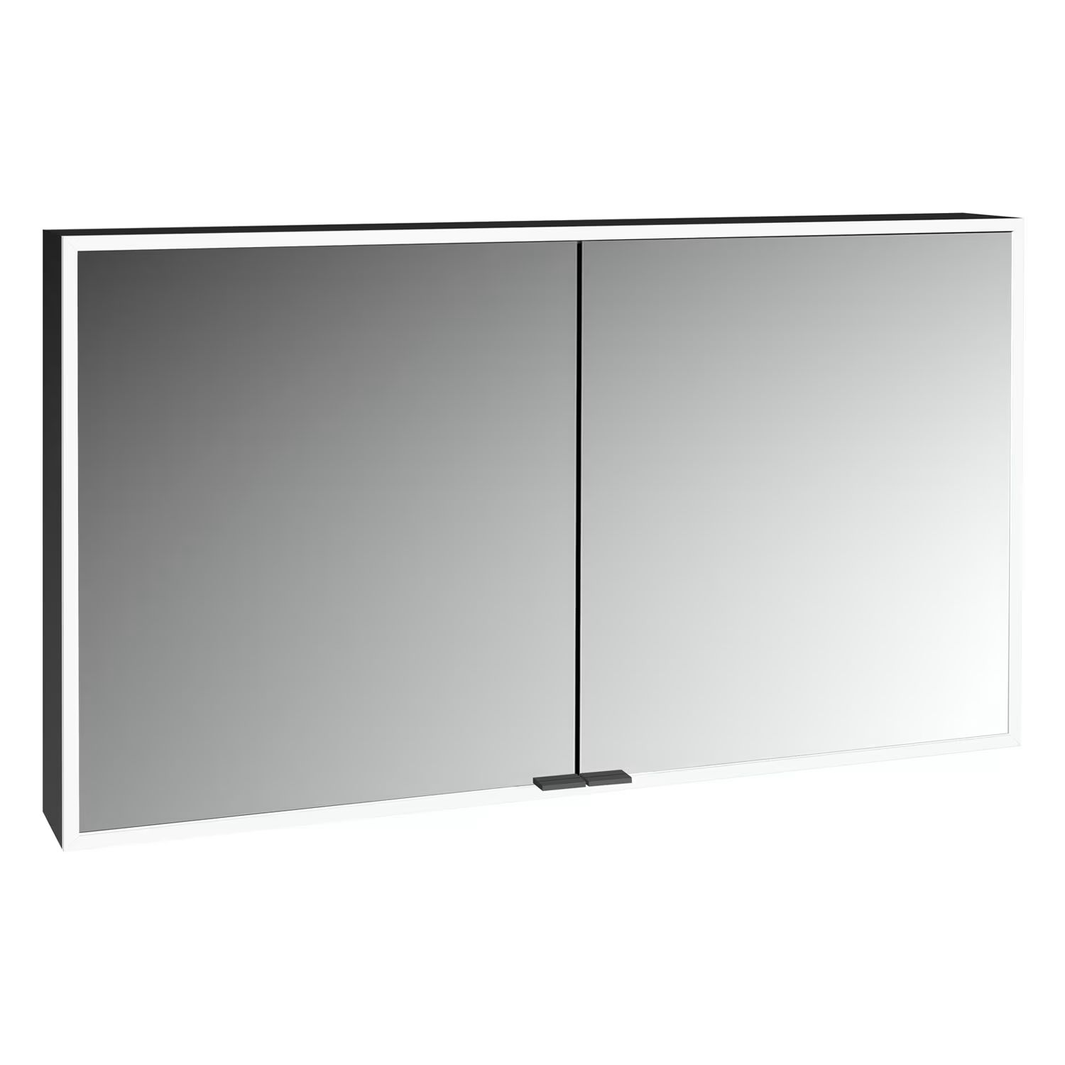 Kronenbach Cube 2.0 skrinka 120x17x70 cm so zrkadlom čierna KB100219MB