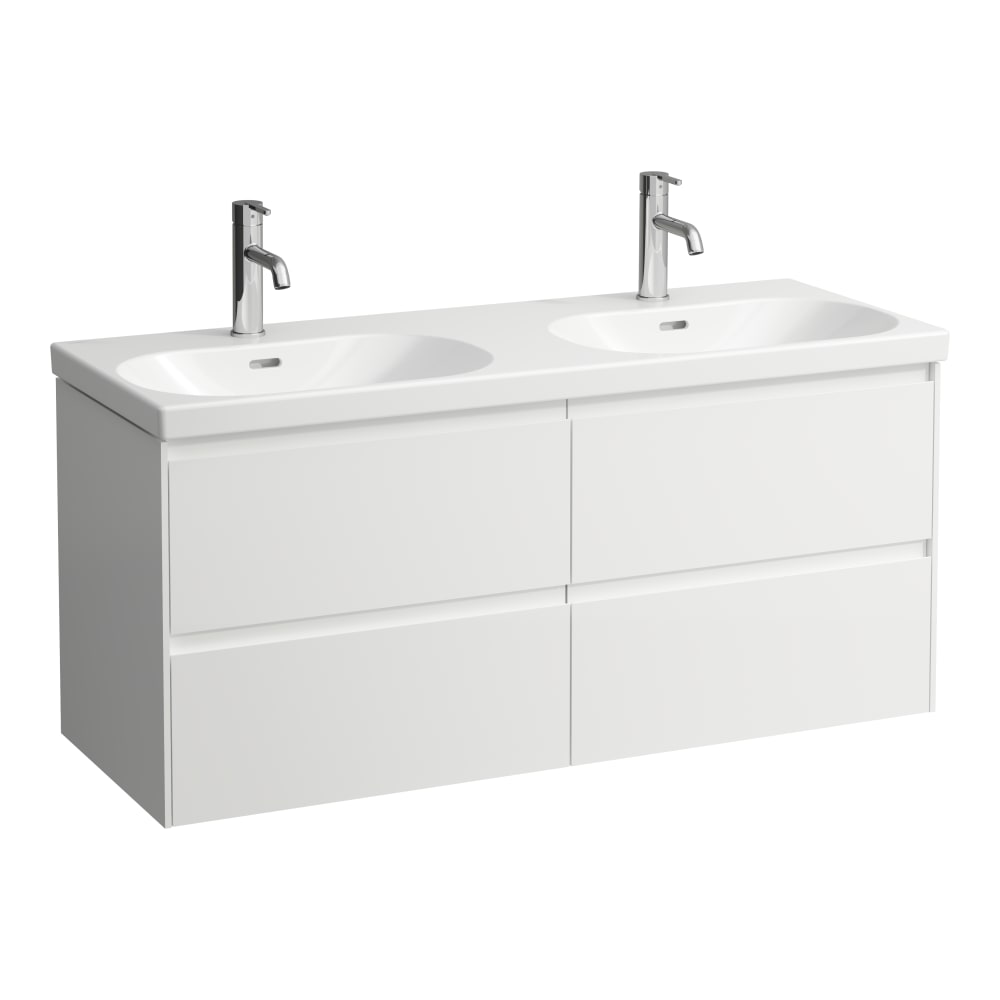 Laufen Lani skrinka 118x45x51.5 cm závesná kúpeľňová skrinka pod umývadlo biela H4035741122601