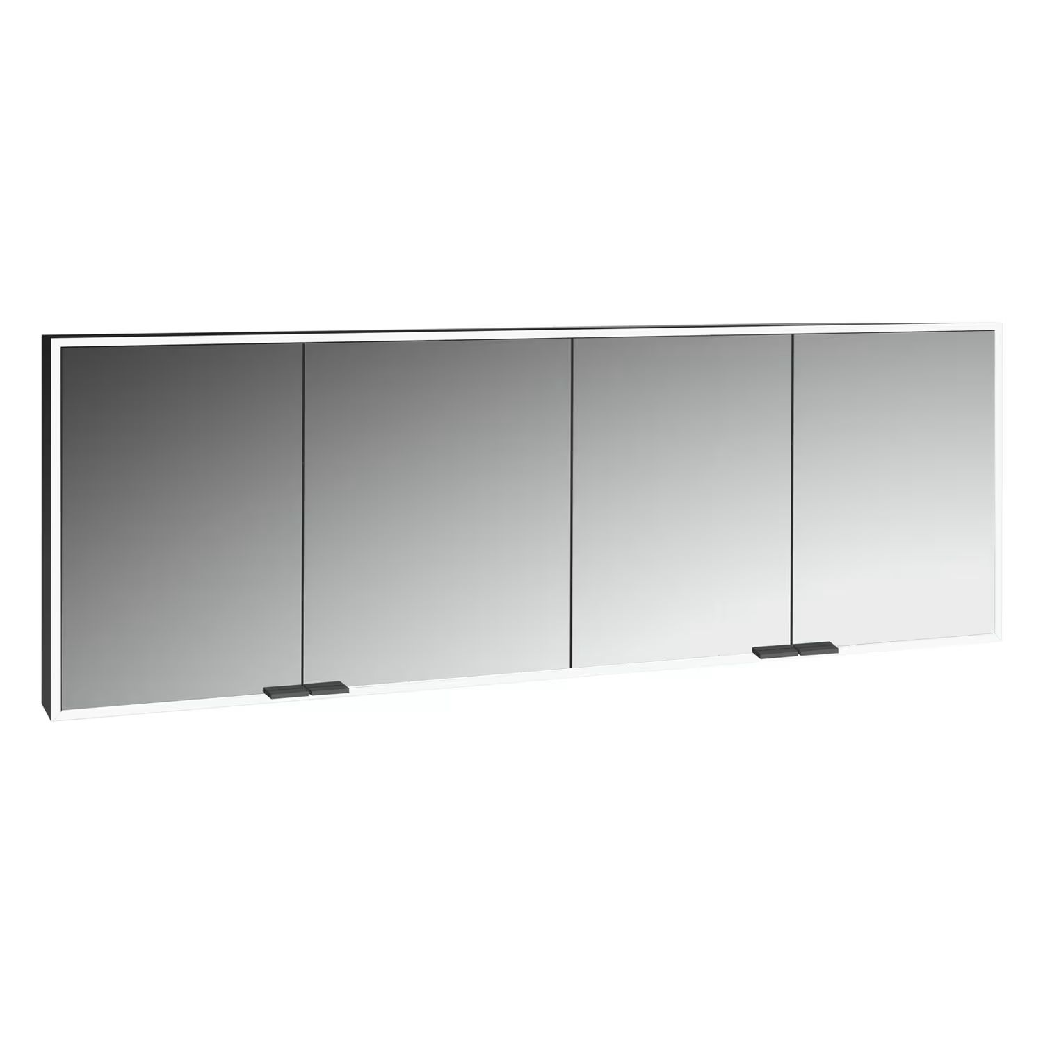 Kronenbach Cube 2.0 skrinka 200x17x70 cm so zrkadlom čierna KB100223MB