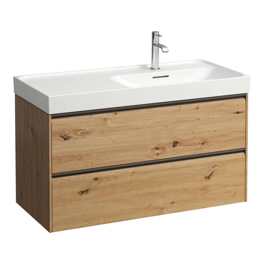 Laufen Meda skrinka 98.4x44.8x51.5 cm závesná kúpeľňová skrinka pod umývadlo dub H4217420112671