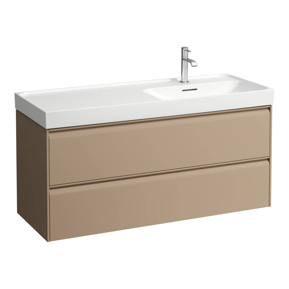 Laufen Meda skrinka 118x45x51.5 cm závesná kúpeľňová skrinka pod umývadlo kapučíno H4217620114651