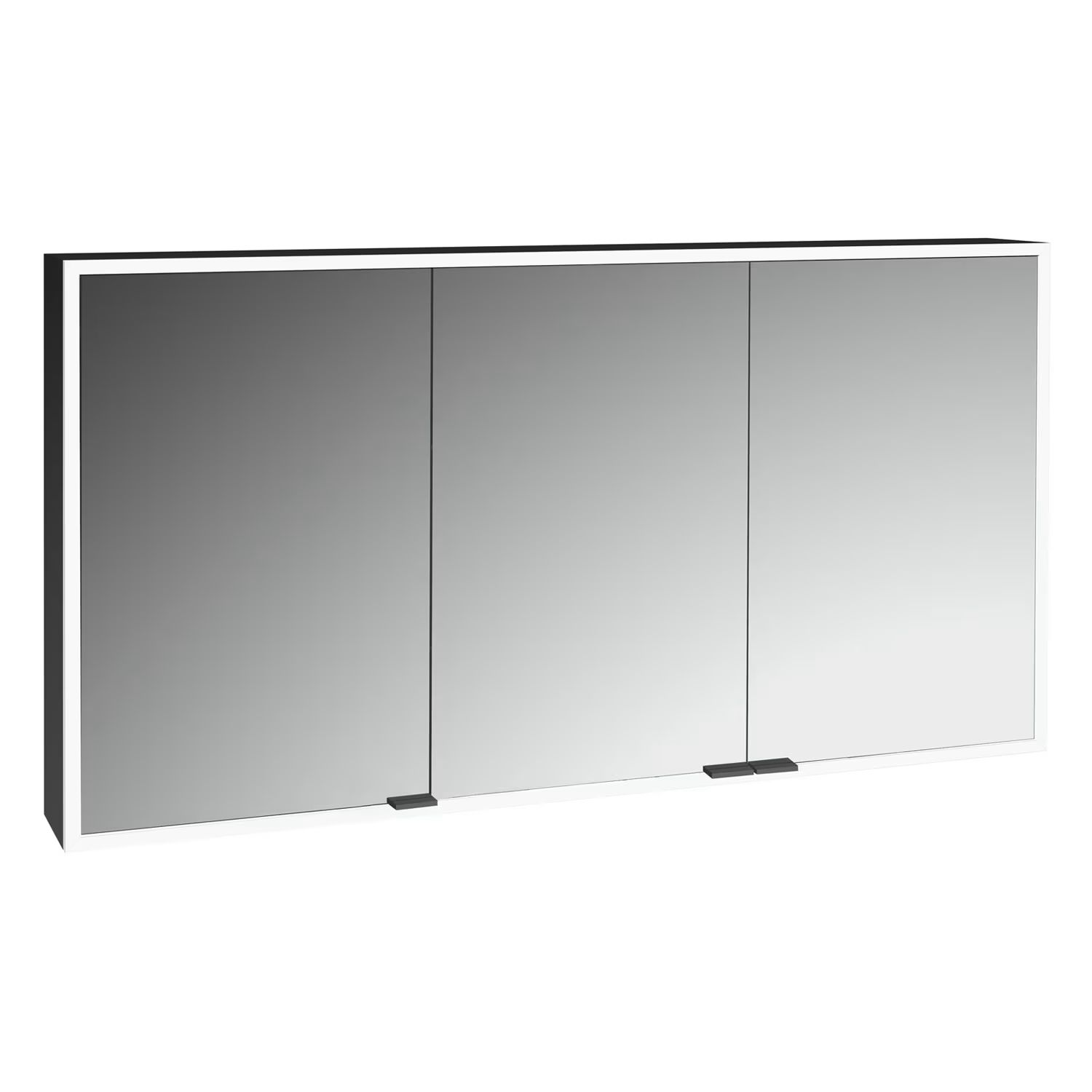 Kronenbach Cube 2.0 skrinka 130x17x70 cm so zrkadlom čierna KB100234MB