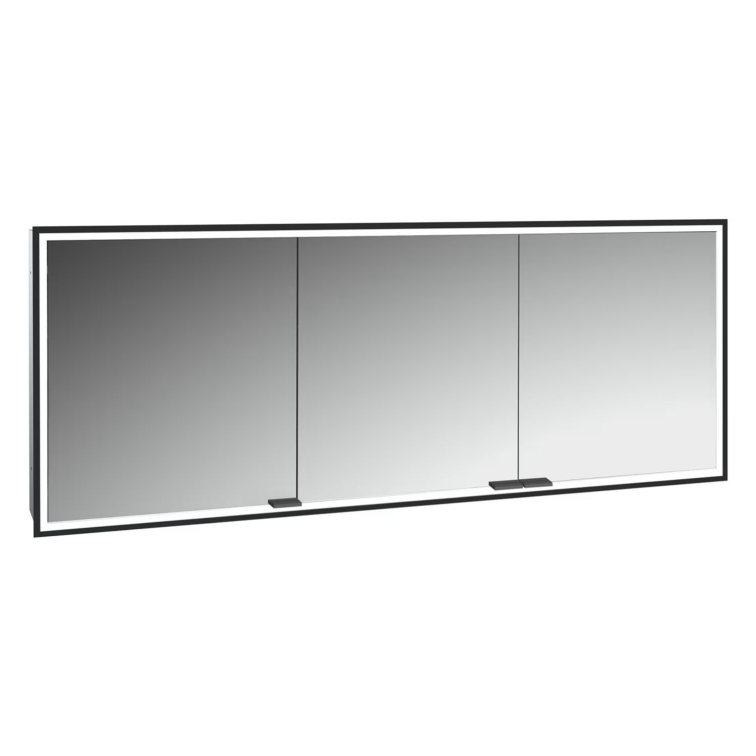 Kronenbach Cube 2.0 skrinka 180x17x70 cm so zrkadlom čierna KB100239MB