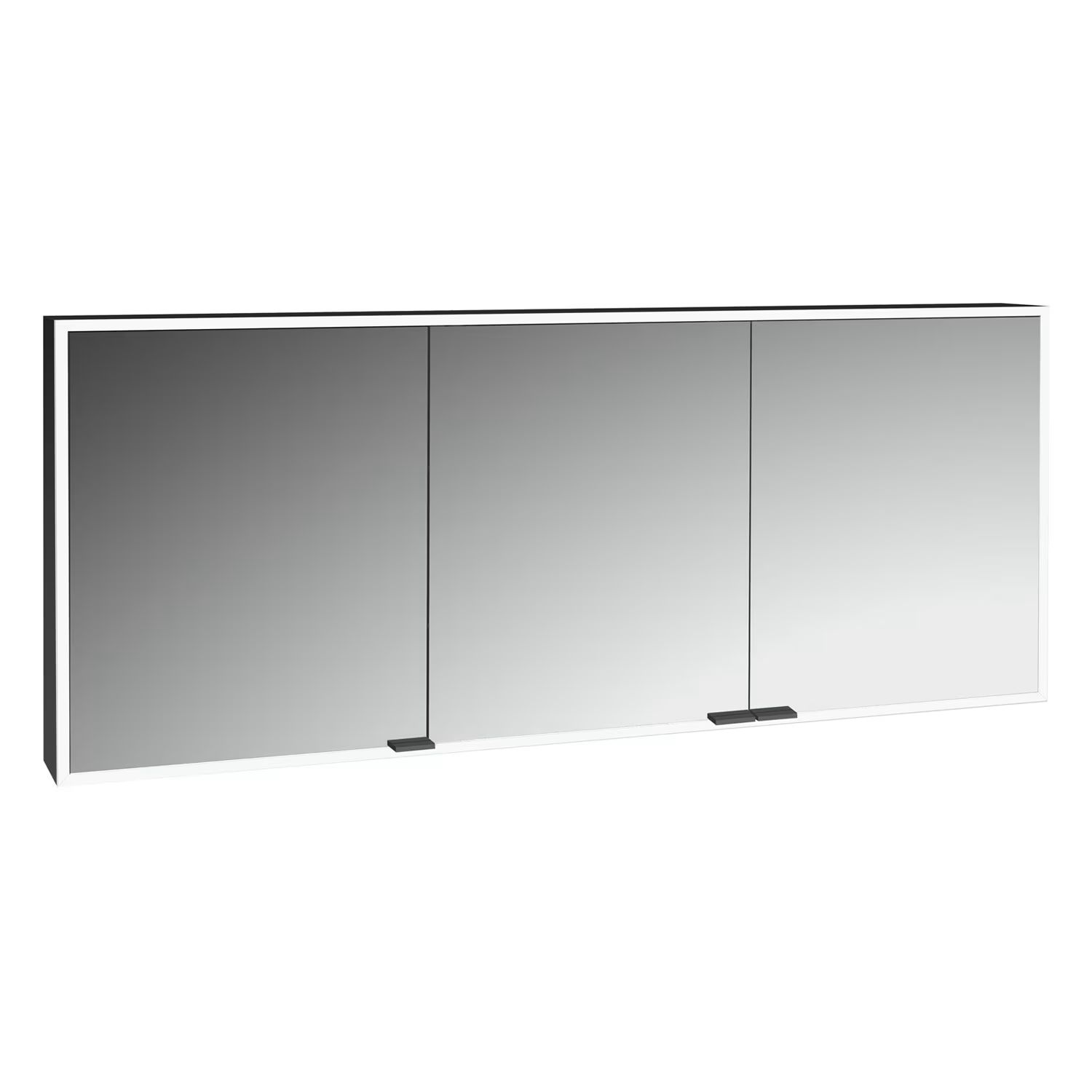 Kronenbach Cube 2.0 skrinka 180x17x70 cm so zrkadlom čierna KB100238MB