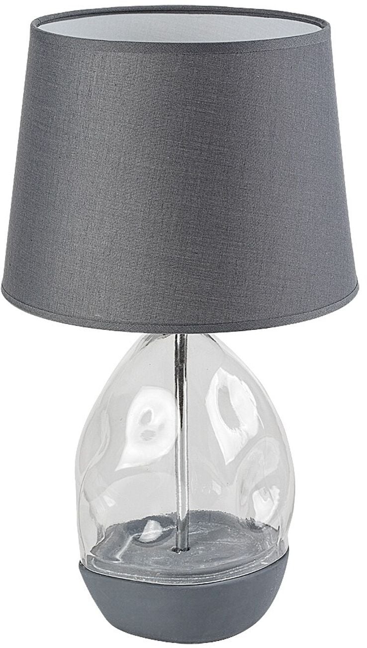 Rabalux Apolonia stolová lampa 1x40 W priehľadná-popolavá 74228