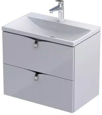 Oristo Siena skrinka 59.6x38x50 cm závesná kúpeľňová skrinka pod umývadlo biela OR45C-SD2S-60-1