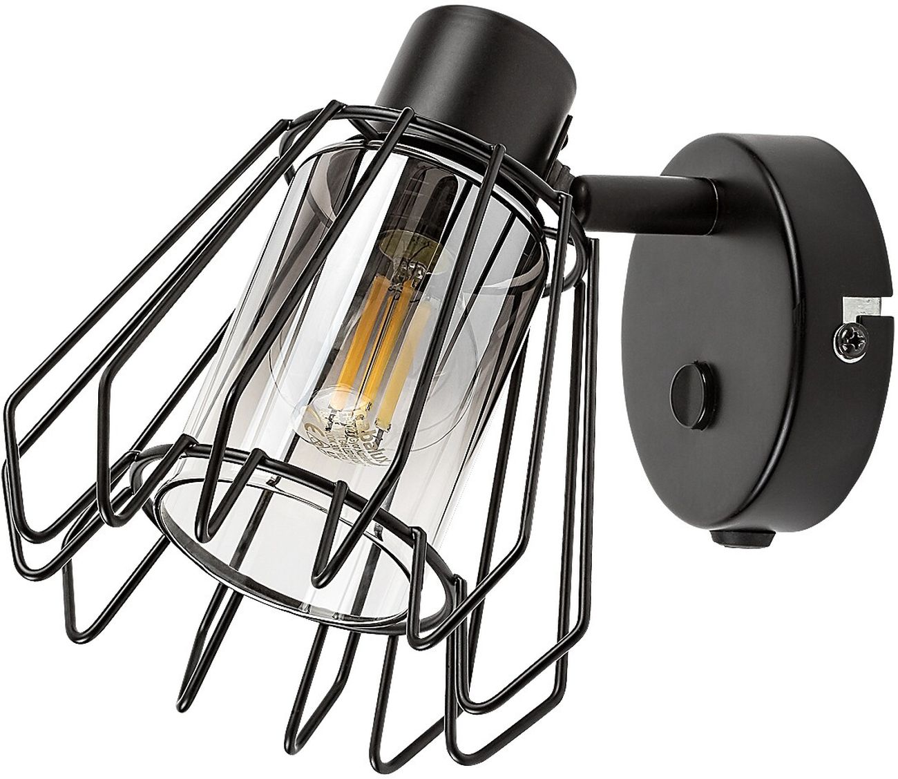 Rabalux Emerencia nástenná lampa 1x40 W čierna-dymová 73067
