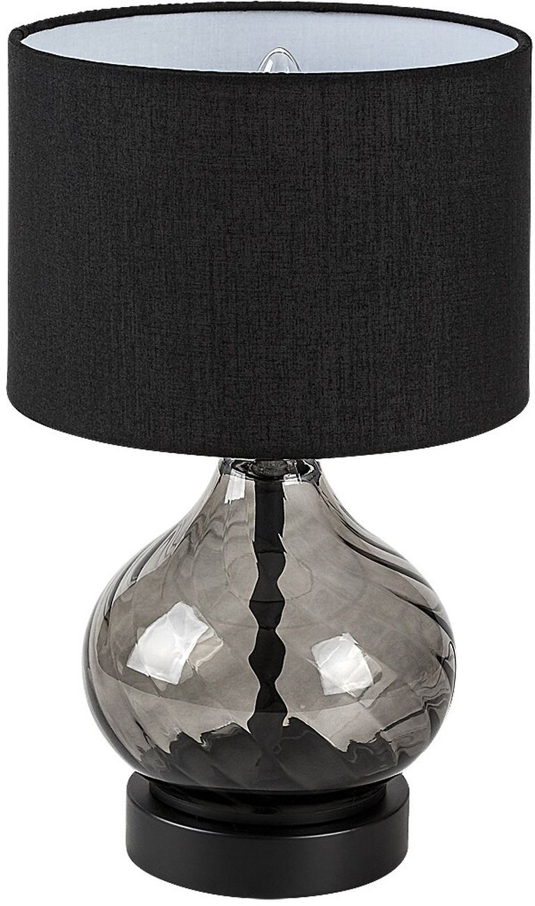 Rabalux Pirelo stolová lampa 1x25 W čierna-dymová 74034