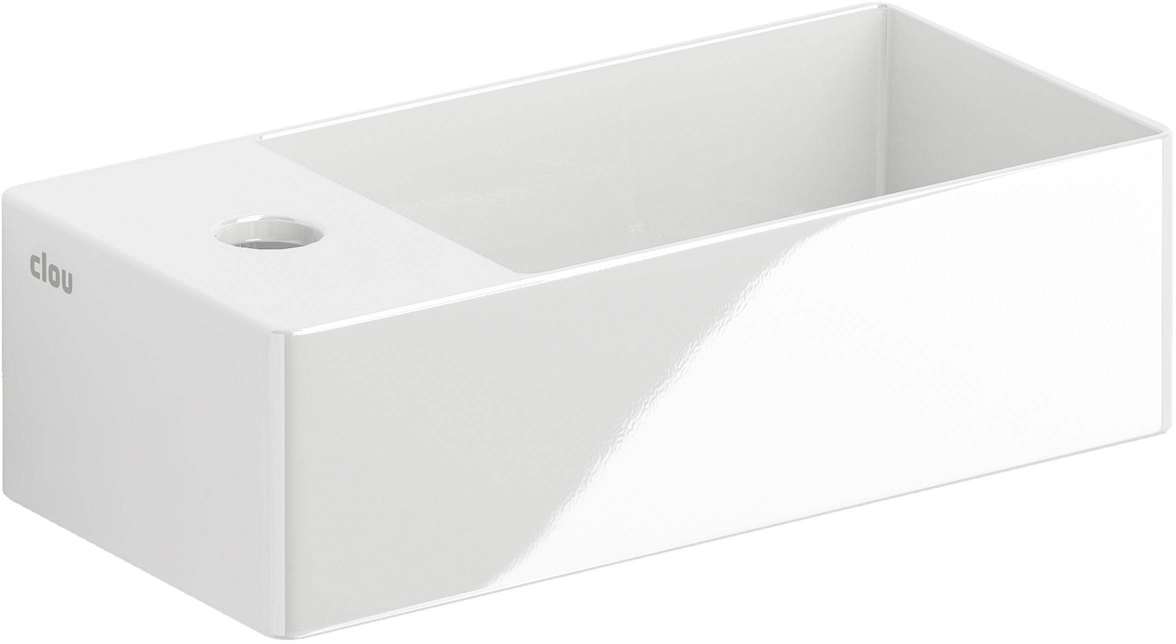 Clou New Flush umývadlo 35x18 cm obdĺžnik klasické umývadlo-pultové umývadlo biela CL/03.03432.01