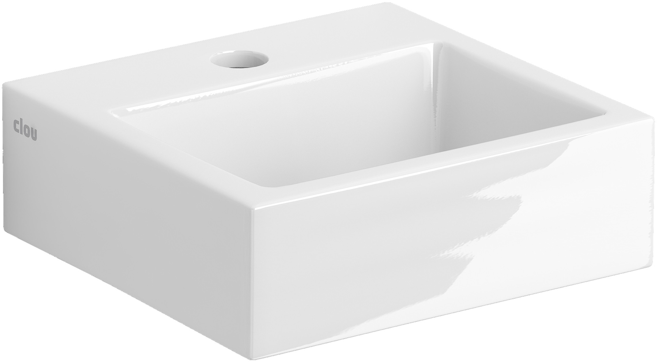 Clou Flush umývadlo 28x27 cm obdĺžnik klasické umývadlo-pultové umývadlo biela CL/03.03010