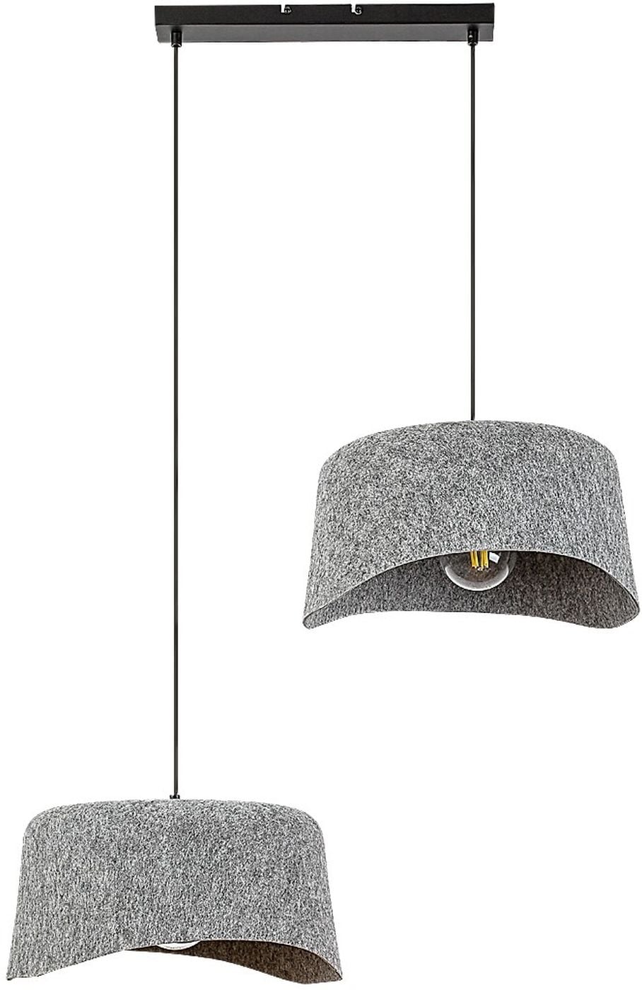Rabalux Farelia závesné svietidlo 2x10 W čierna-sivá/popolnato sivá 72190