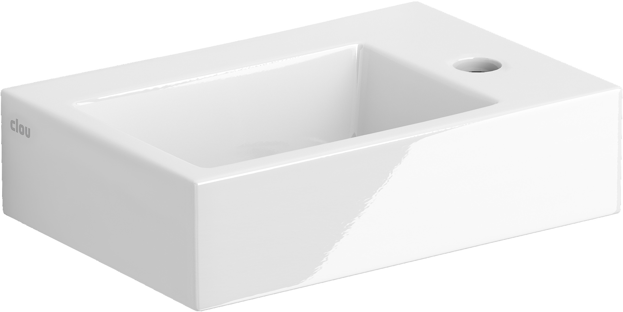 Clou Flush umývadlo 36x24.5 cm obdĺžnik klasické umývadlo-pultové umývadlo biela CL/03.03020